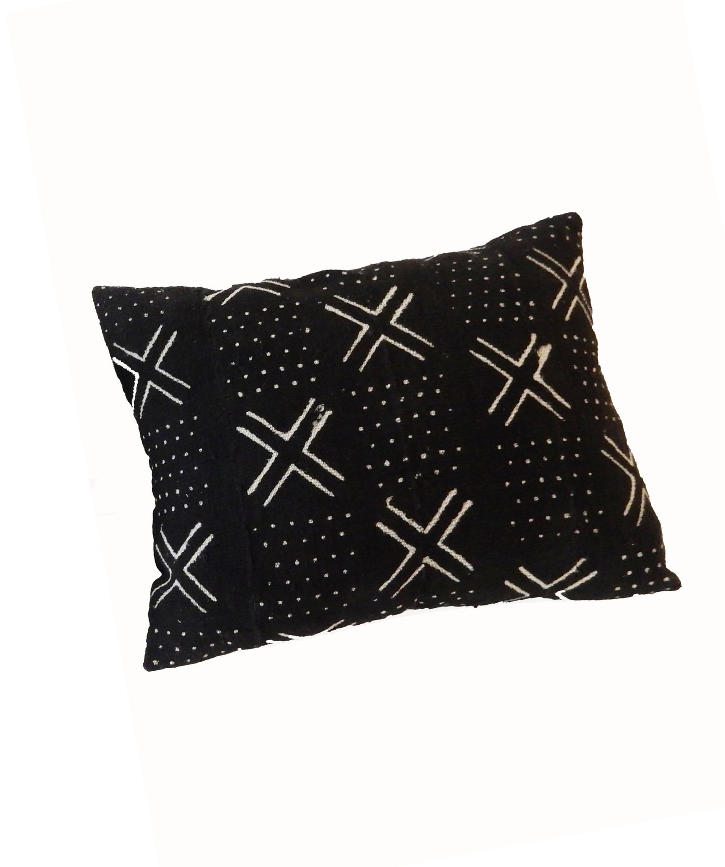 #2206 African Mud Cloth black & white pillows  Mali 19" by 14"