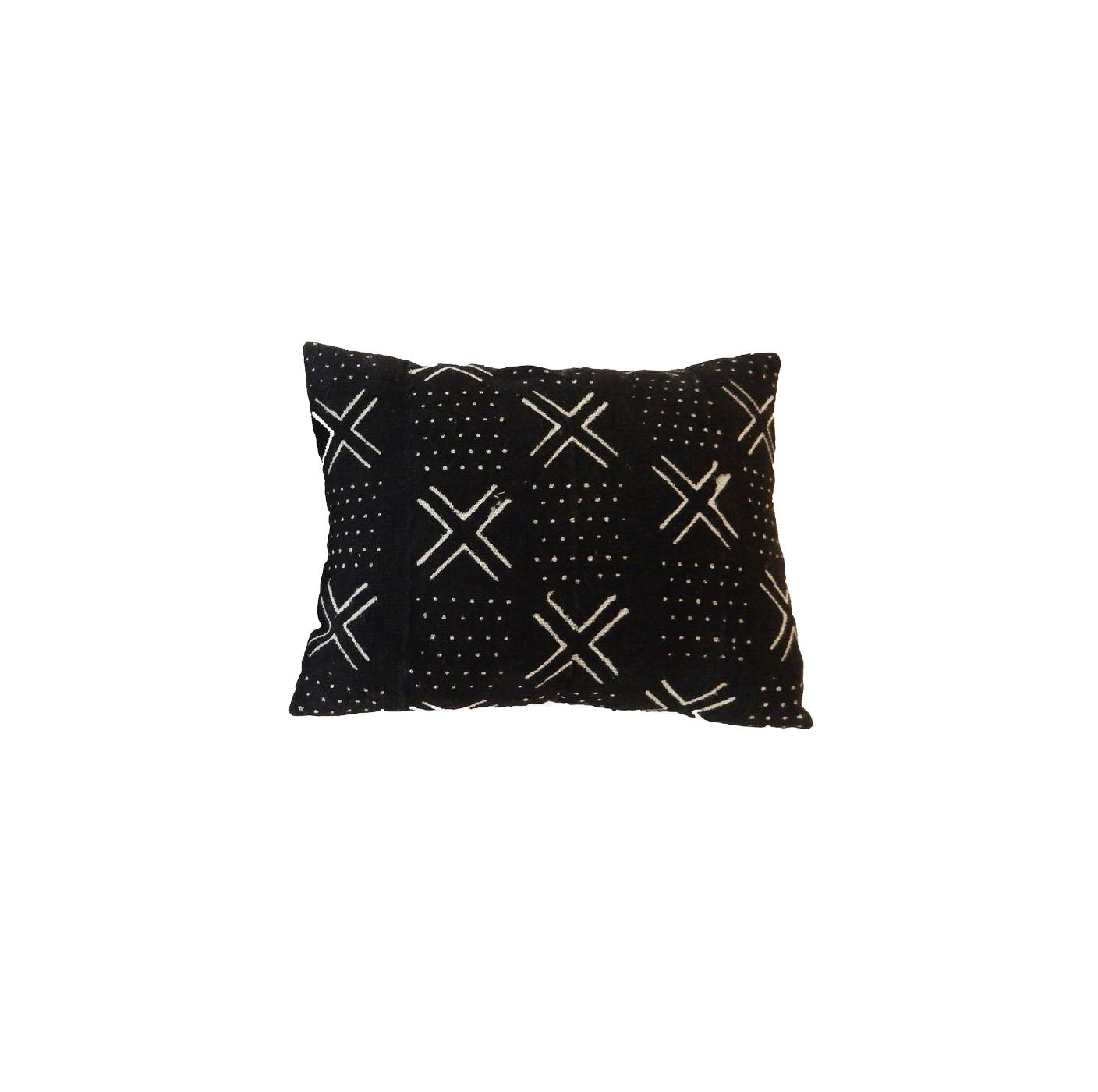 #2206 African Mud Cloth black & white pillows  Mali 19" by 14"