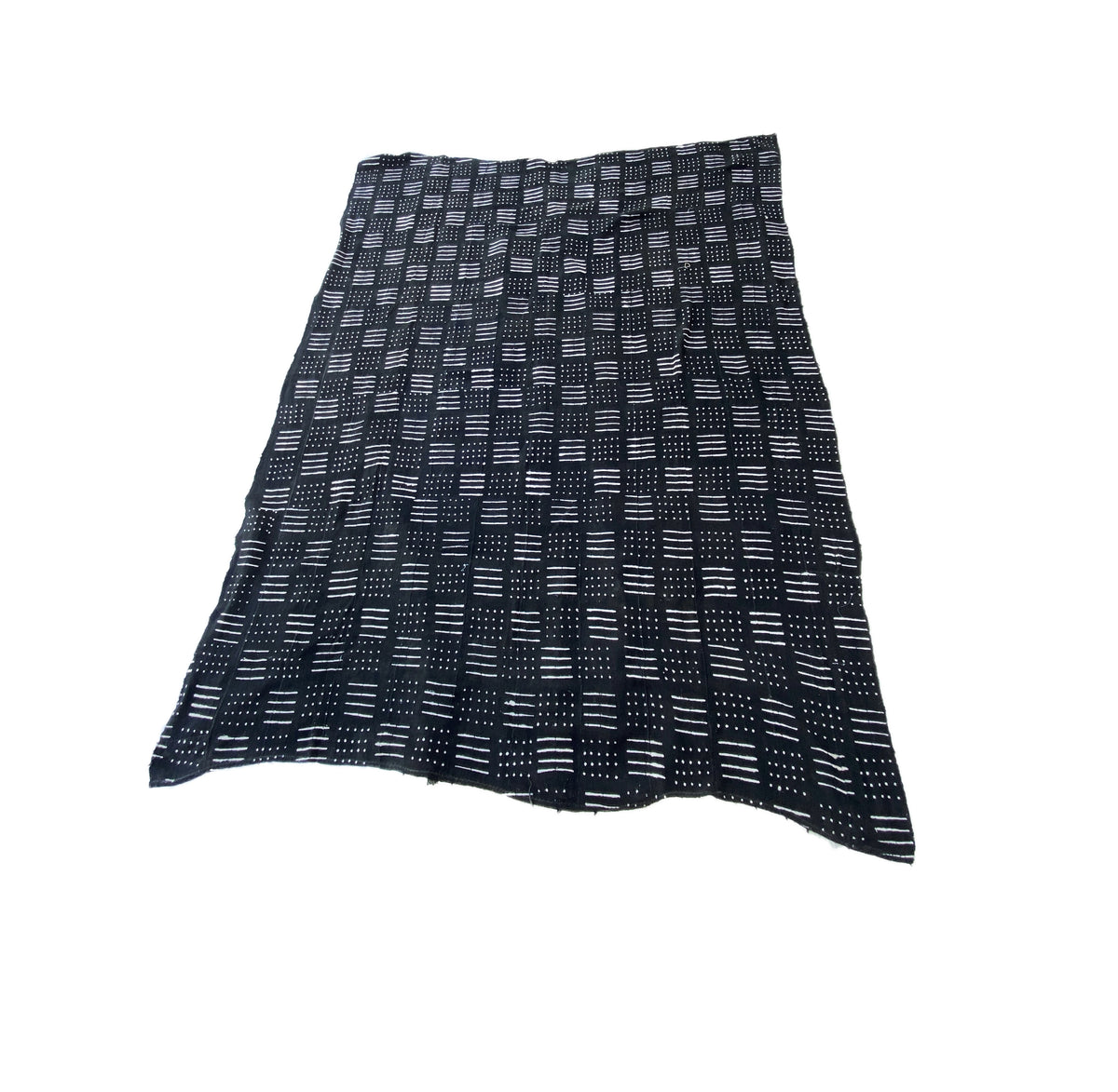 # 3849 LG African Black and White Mud Cloth Textile Mali 63" by 85"