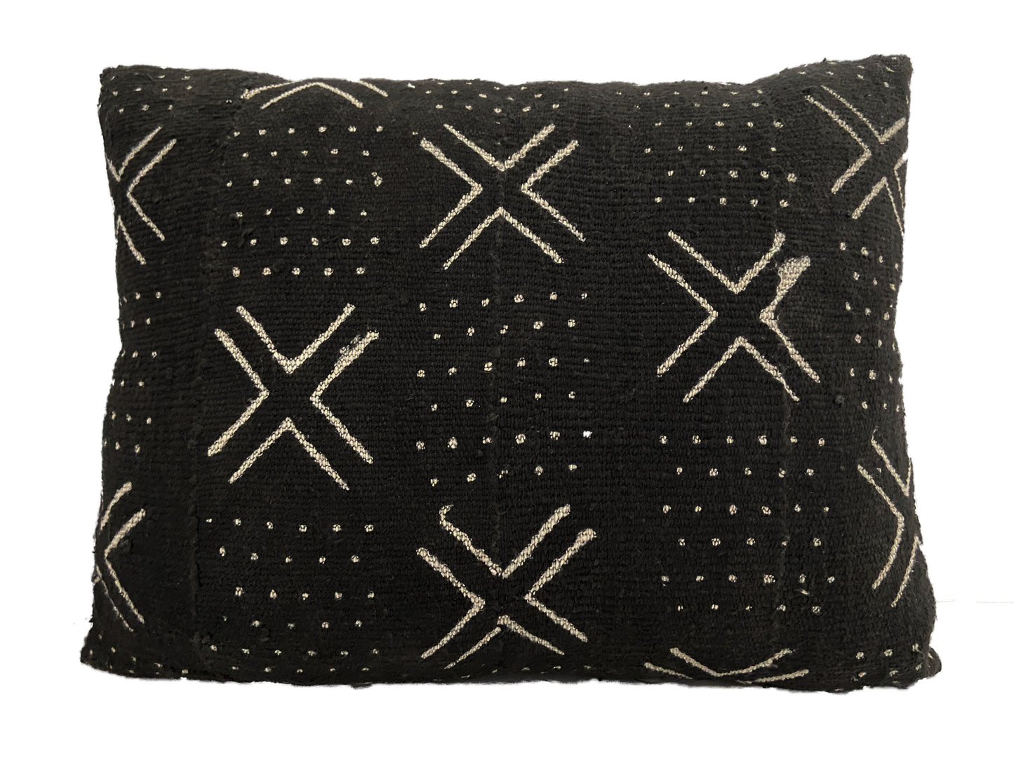#2206 African Mud Cloth black & white pillows  Mali 19" by 14"