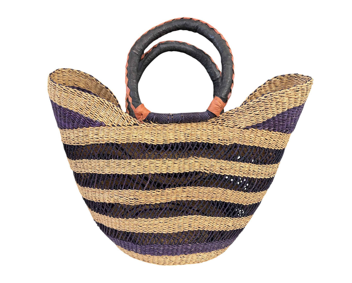 #3/6724/24  LG African Ghanian  Bolga Basket 19" H by 19" W