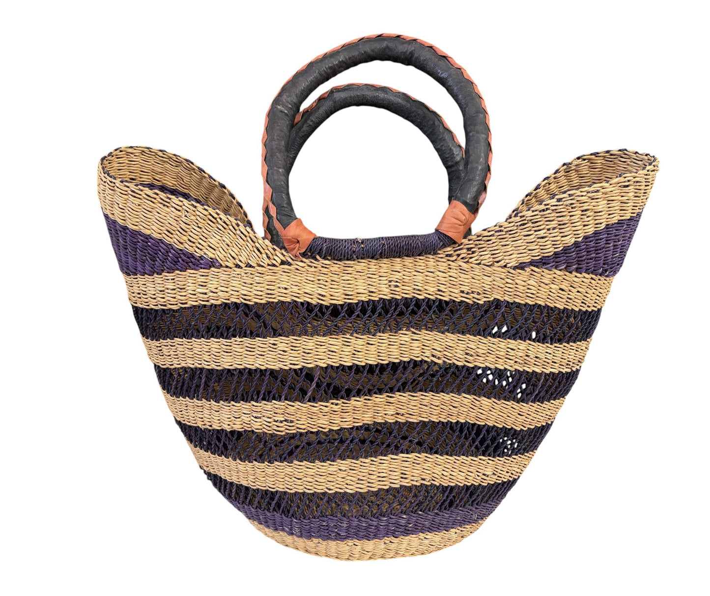 #3/6724/24  LG African Ghanian  Bolga Basket 19" H by 19" W