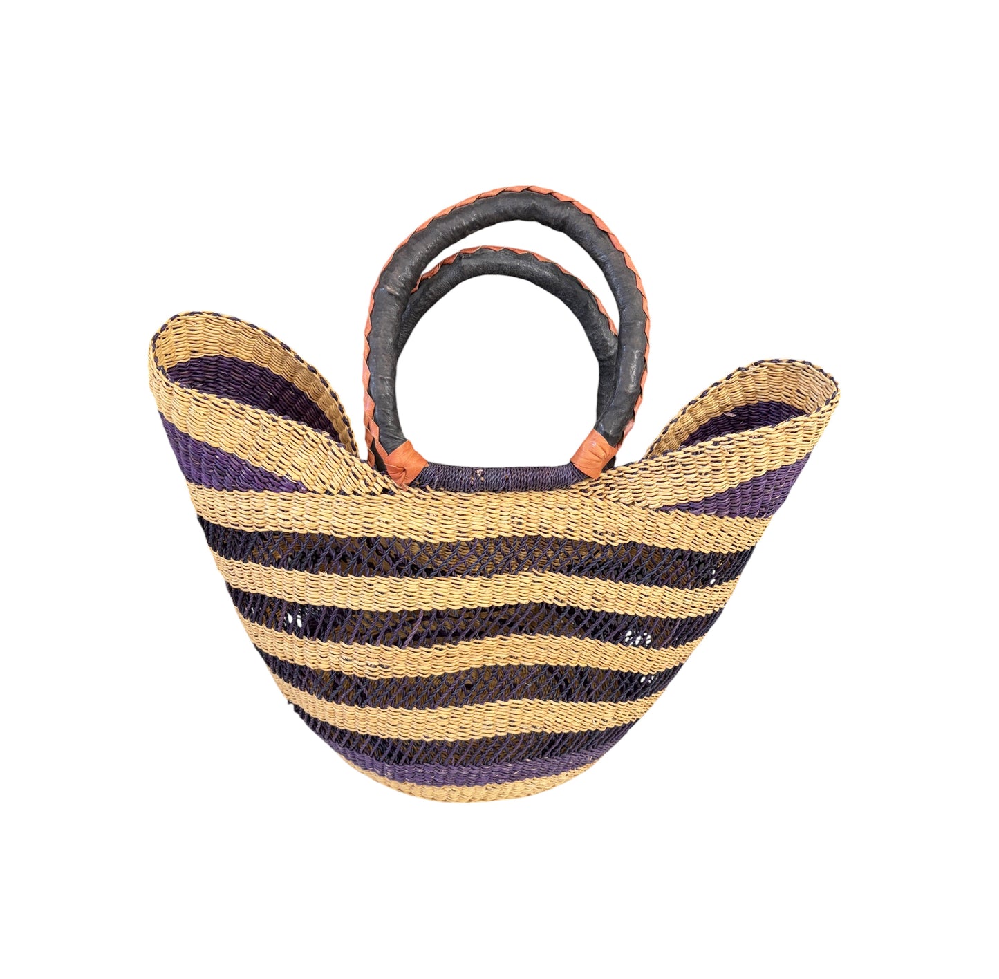 #3/6724/24  LG African Ghanian  Bolga Basket 19" H by 19" W