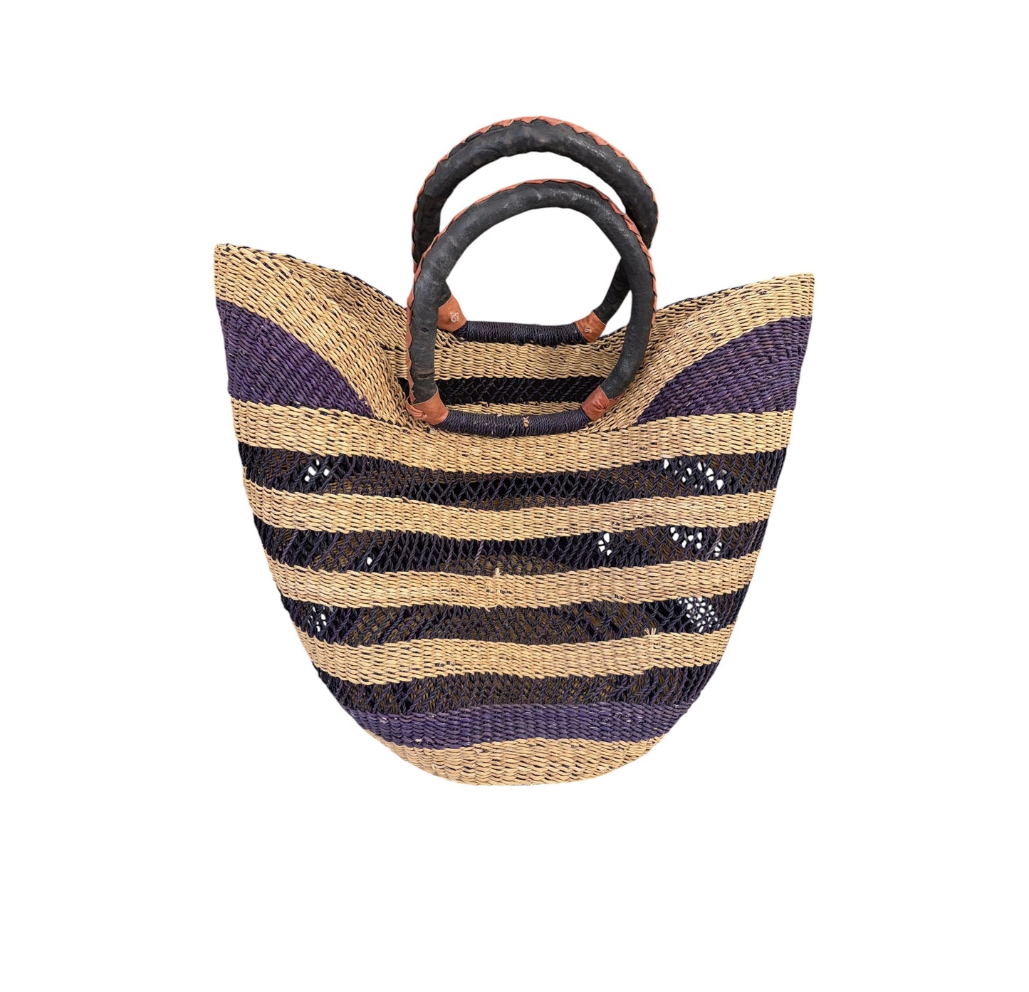 #3/6724/24  LG African Ghanian  Bolga Basket 19" H by 19" W