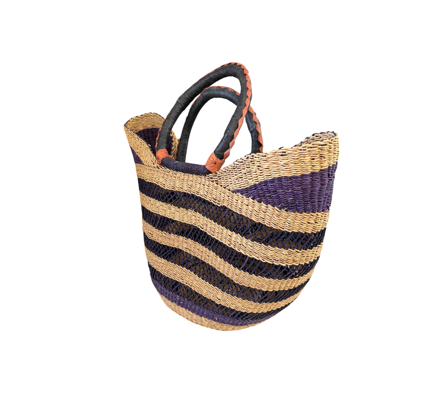 #3/6724/24  LG African Ghanian  Bolga Basket 19" H by 19" W