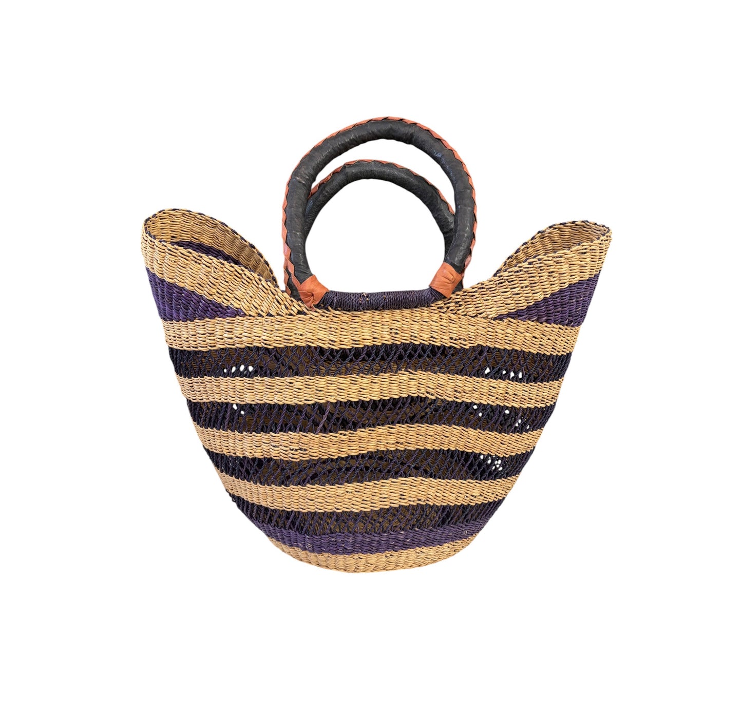 #3/6724/24  LG African Ghanian  Bolga Basket 19" H by 19" W