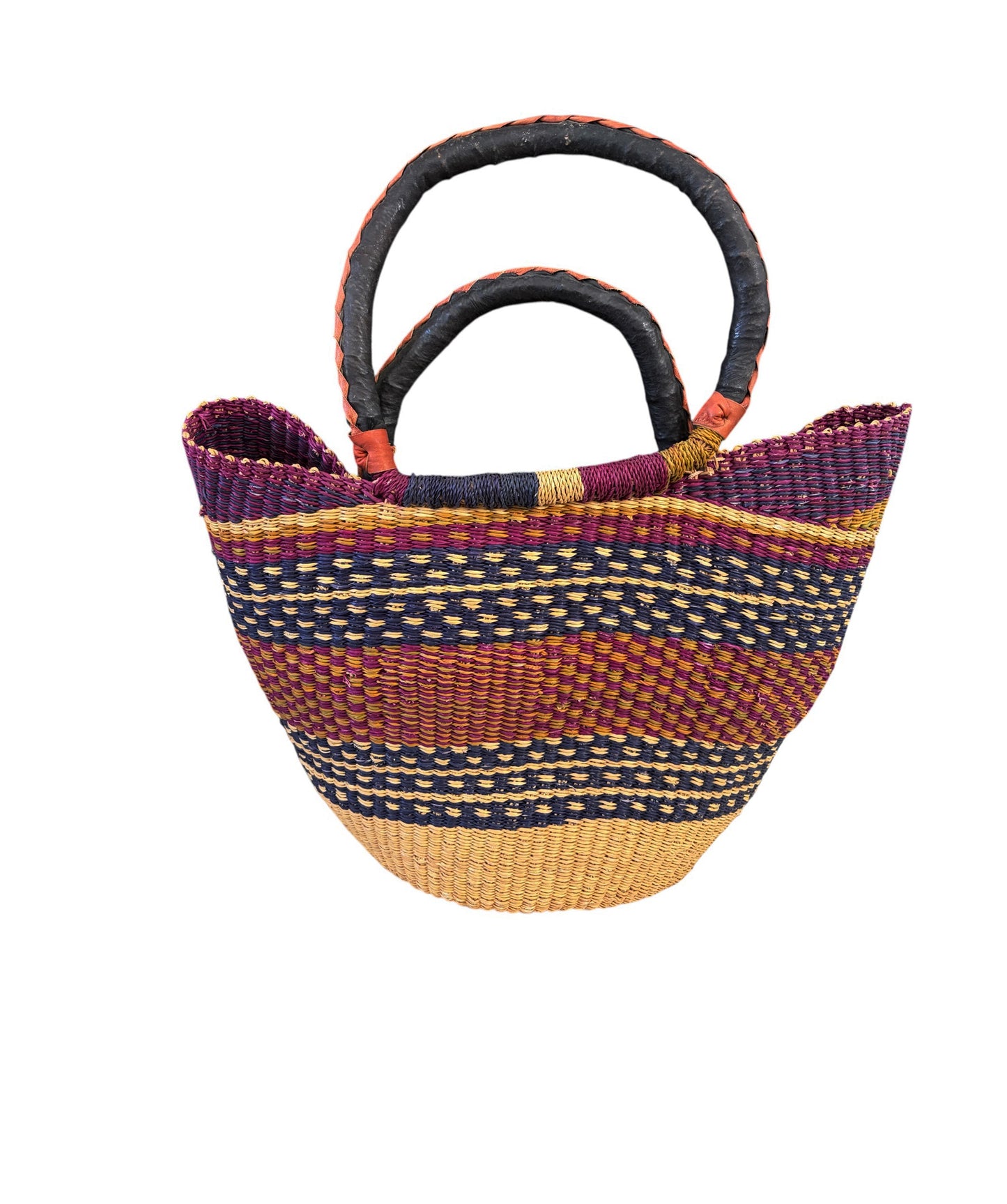 #4/6724/24  LG African Ghanian  Bolga Basket 20" H by 19" W