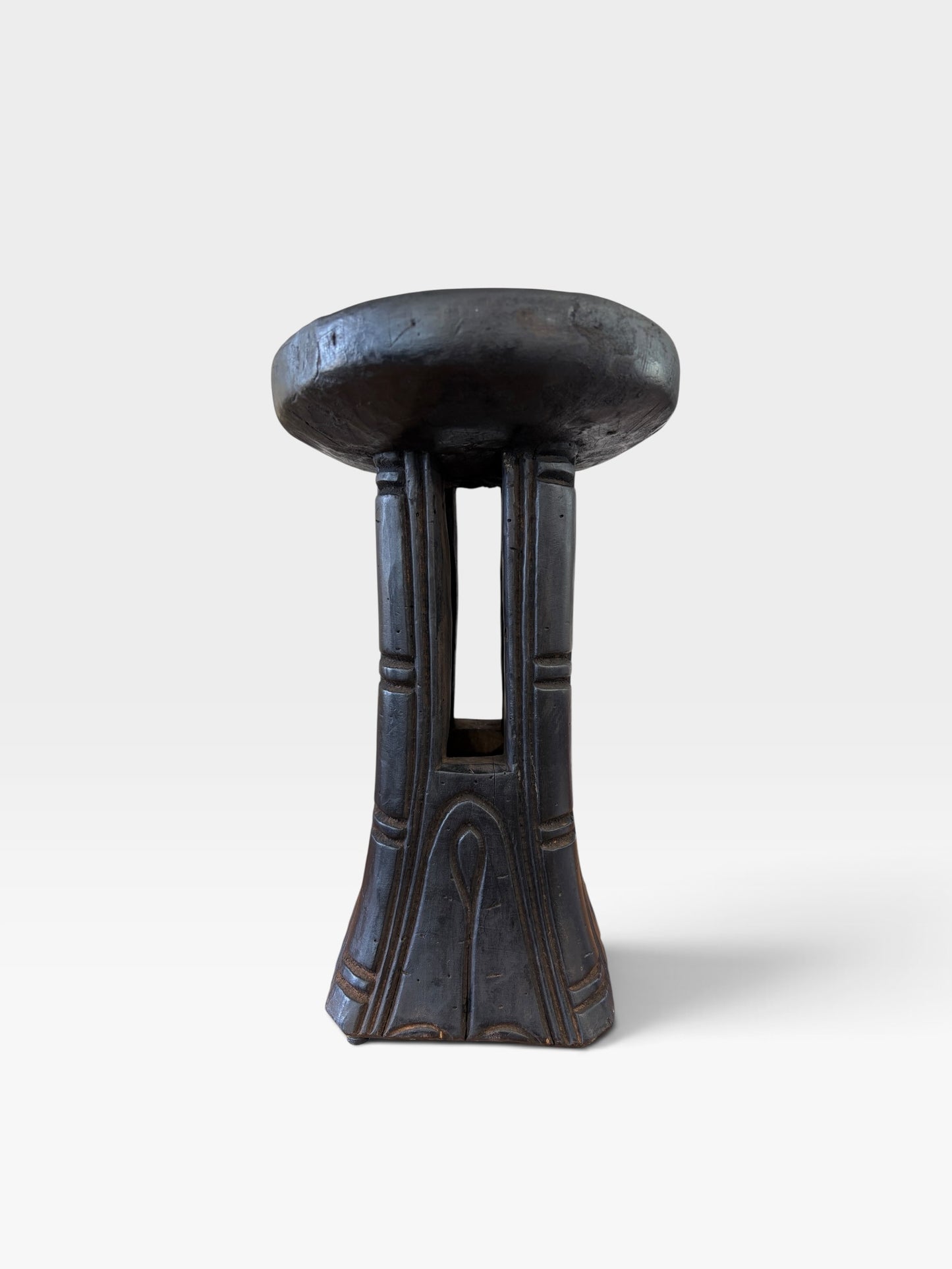 #1278 Vintage Tribal Nobility Bamileke Stool/Table Cameroon 16" H