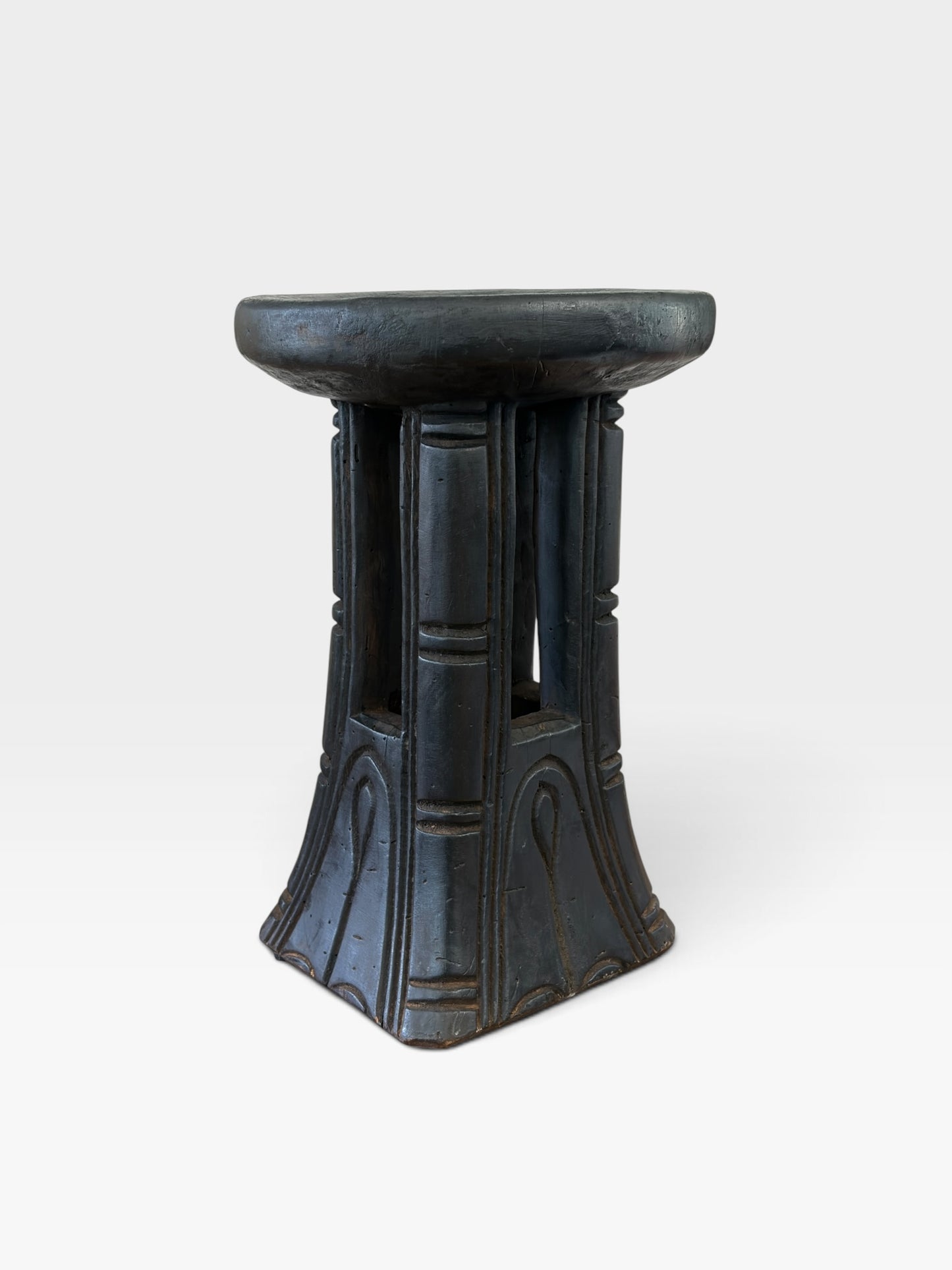 #1278 Vintage Tribal Nobility Bamileke Stool/Table Cameroon 16" H