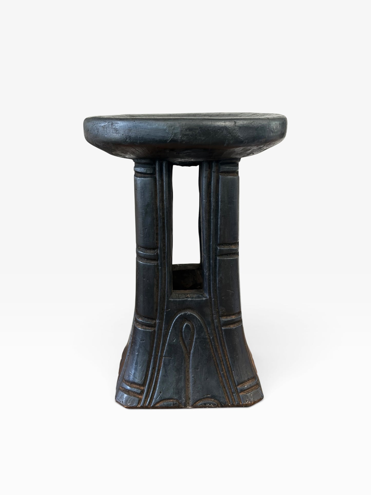 #1278 Vintage Tribal Nobility Bamileke Stool/Table Cameroon 16" H