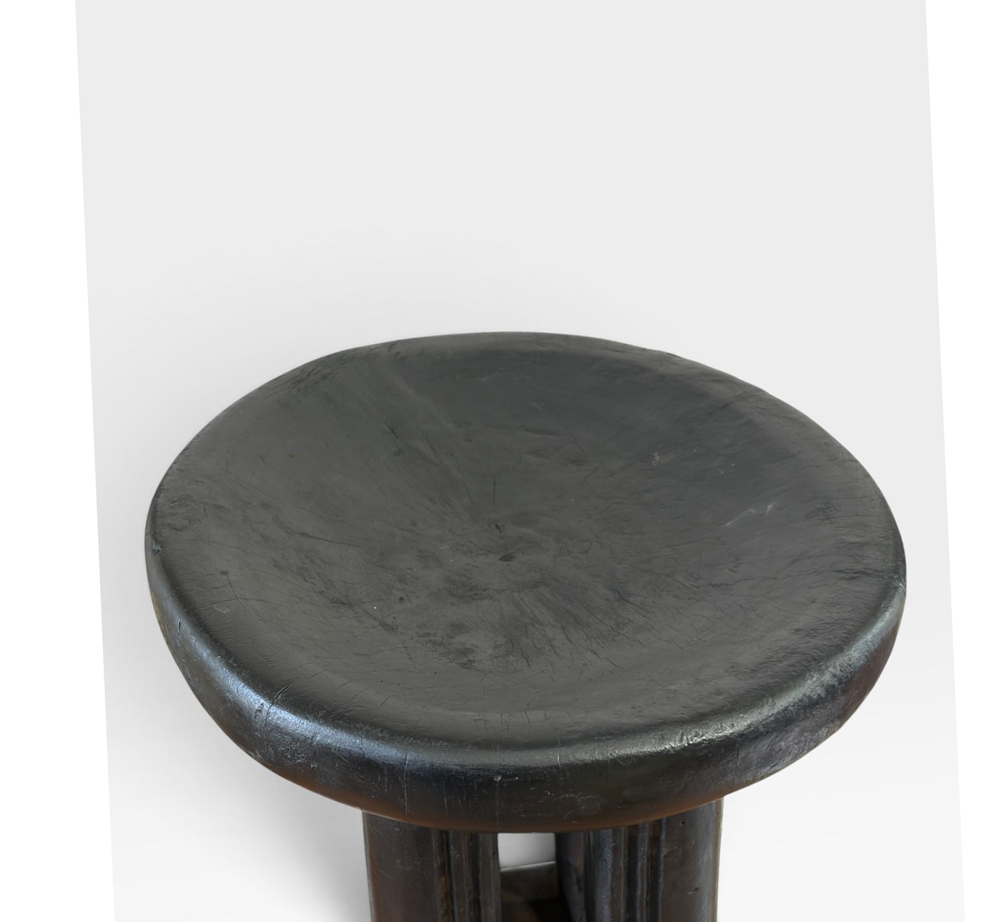 #1278 Vintage Tribal Nobility Bamileke Stool/Table Cameroon 16" H
