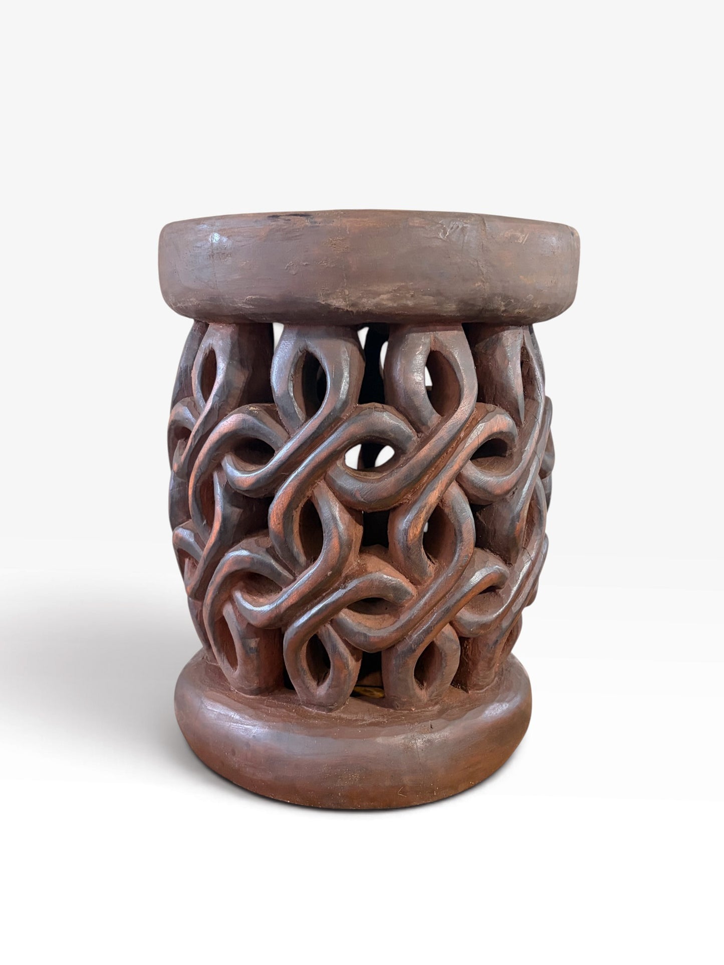 #1286 Vintage Tribal Nobility Bamileke Stool/Table Cameroon 16" H