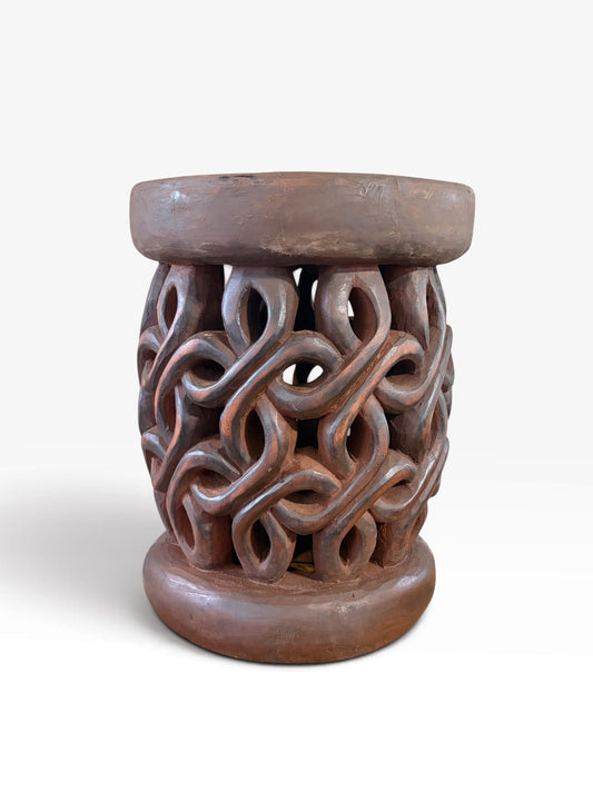 #1286 Vintage Tribal Nobility Bamileke Stool/Table Cameroon 16" H
