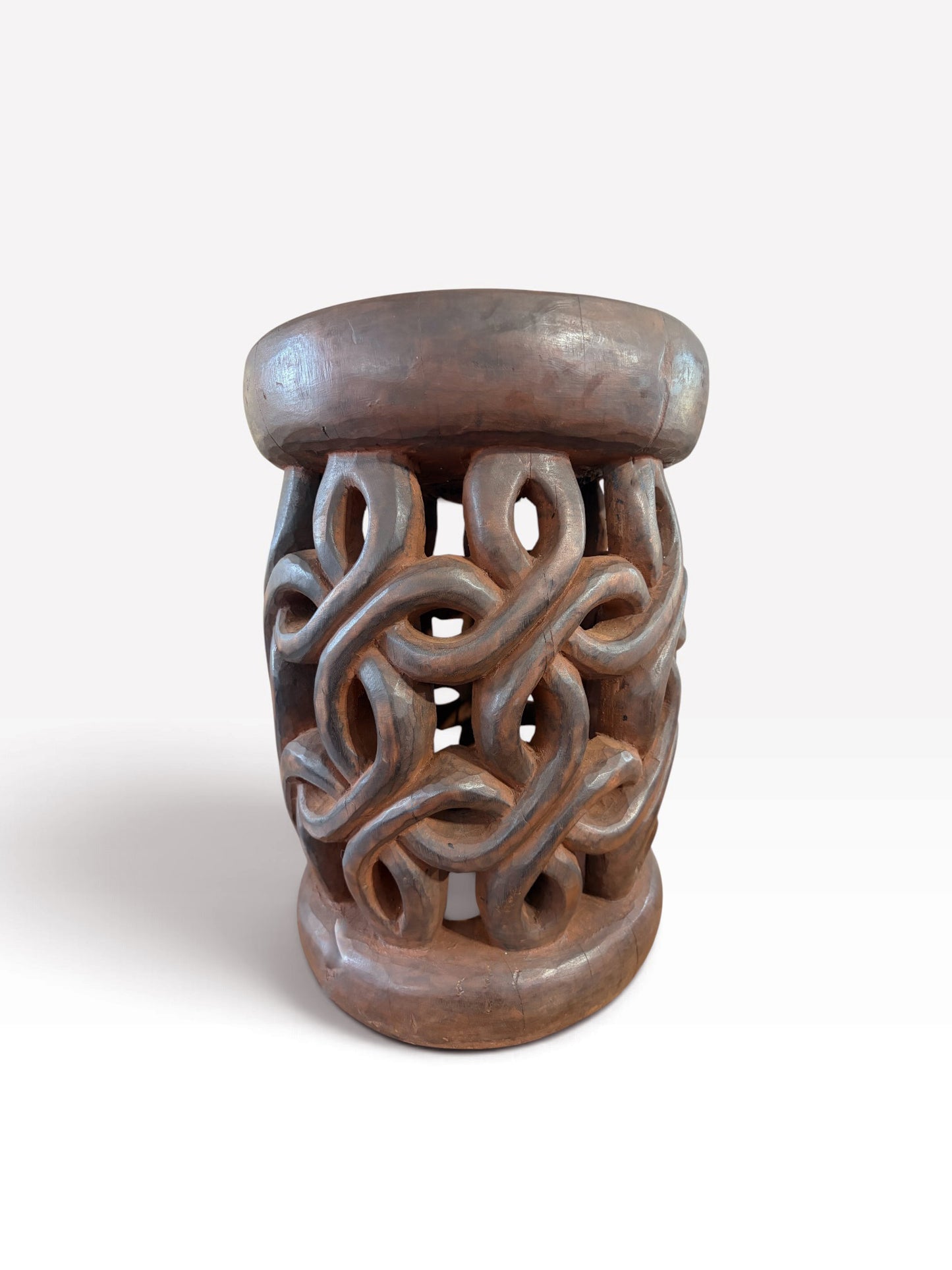 #1286 Vintage Tribal Nobility Bamileke Stool/Table Cameroon 16" H