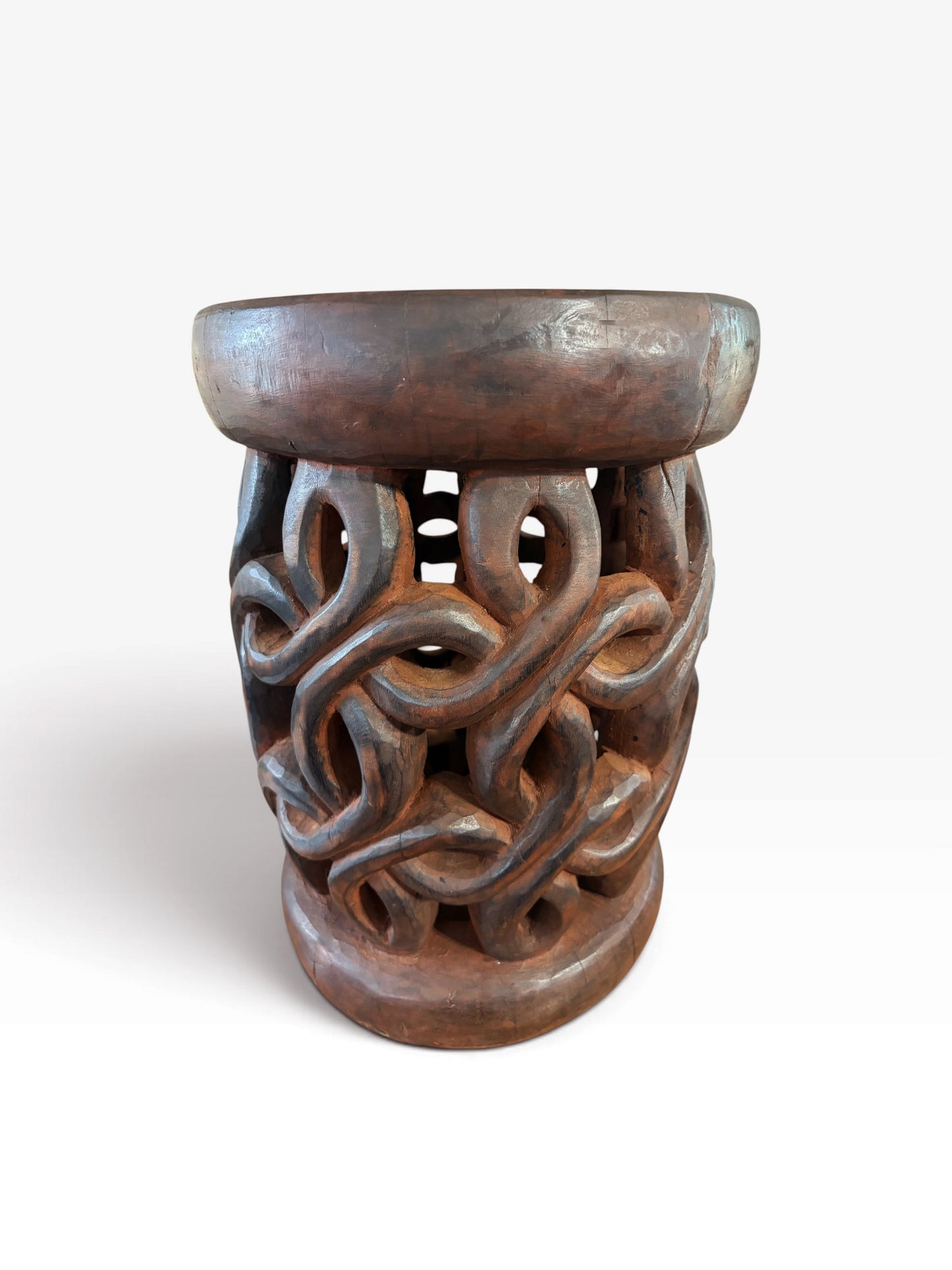 #1286 Vintage Tribal Nobility Bamileke Stool/Table Cameroon 16" H
