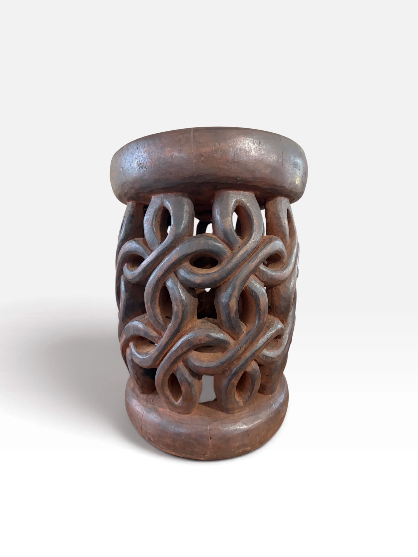 #1286 Vintage Tribal Nobility Bamileke Stool/Table Cameroon 16" H
