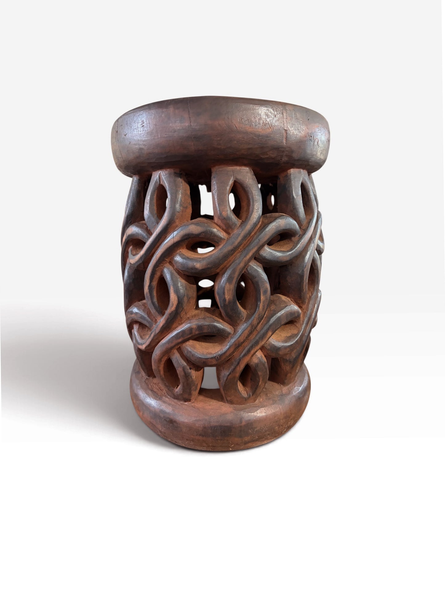 #1286 Vintage Tribal Nobility Bamileke Stool/Table Cameroon 16" H