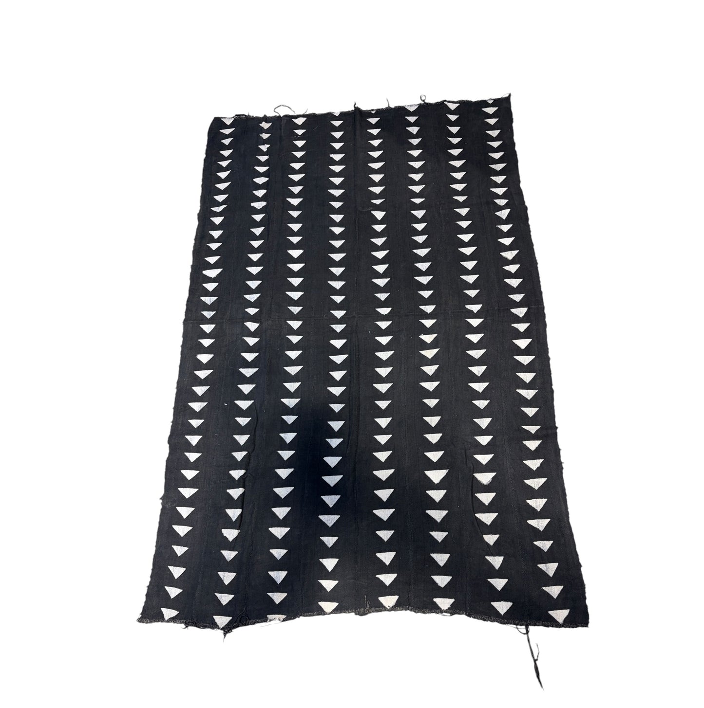 #7382  Vintage  African Black and White  Mud Cloth Textile Mali 65" by 41"