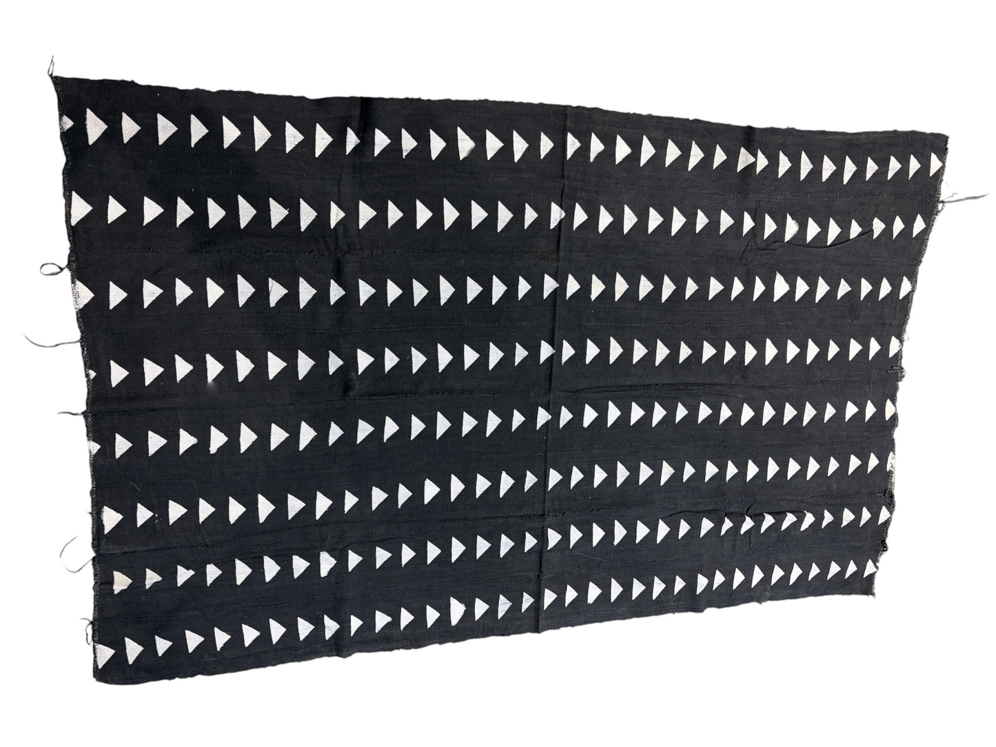#7382  Vintage  African Black and White  Mud Cloth Textile Mali 65" by 41"