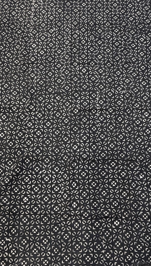 # 6A Vintage  African Black and White  Mud Cloth Textile Mali 63" by 40"