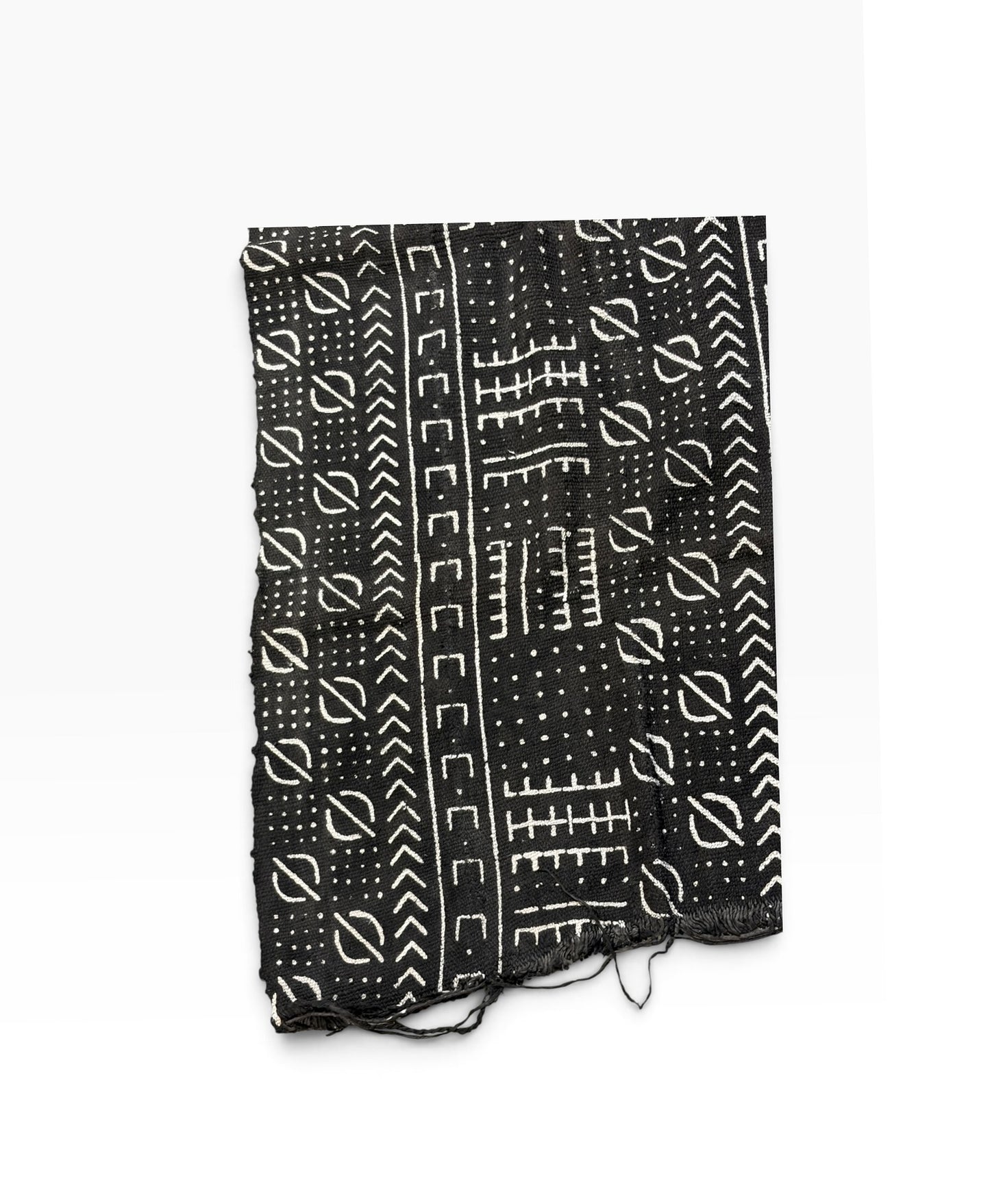 # 575  Vintage  African Black and White  Mud Cloth Textile Mali 60" by 40"