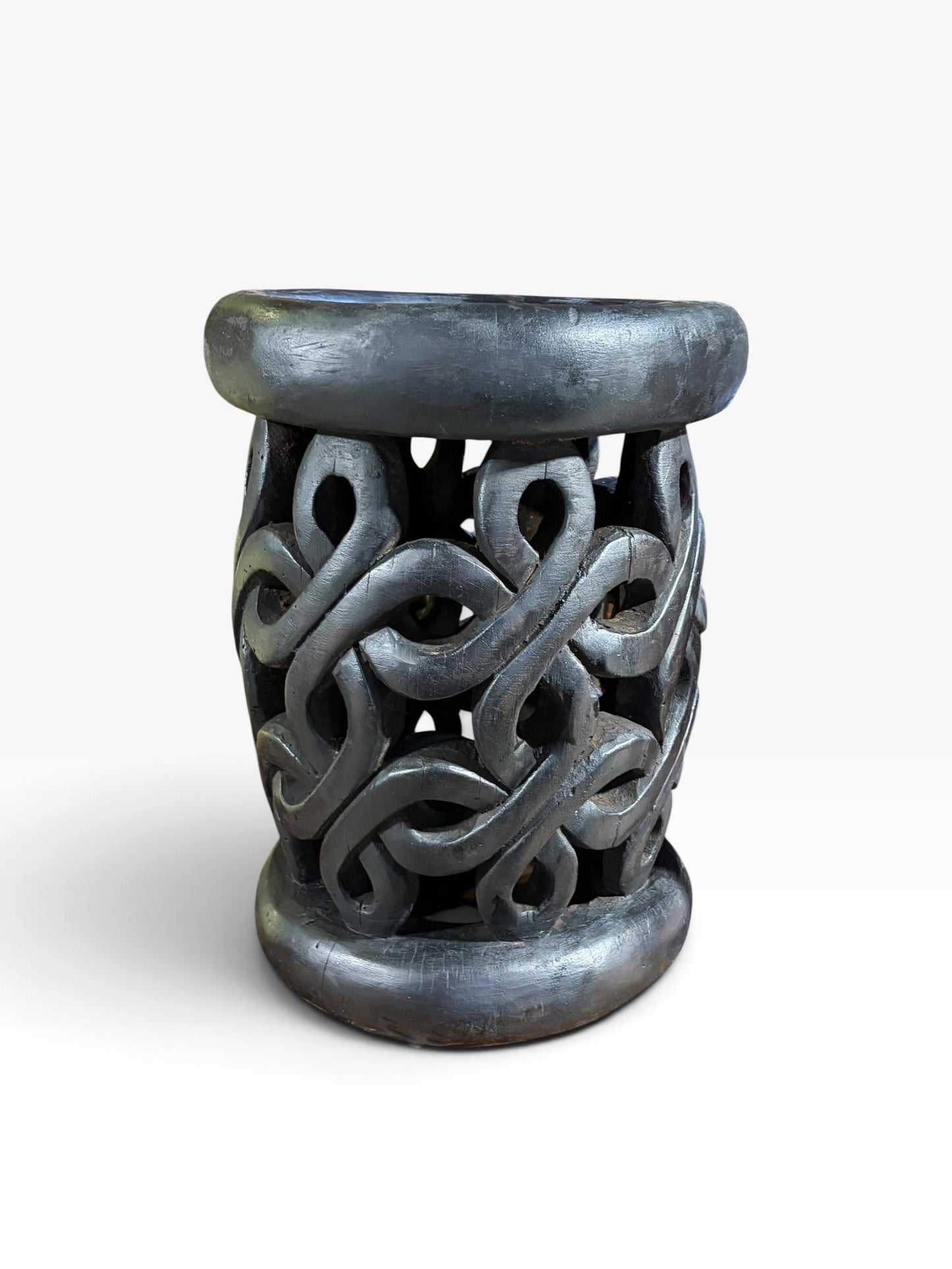 #1282 Vintage Tribal Nobility Wood Bamileke Stool/Table Cameroon 17" H