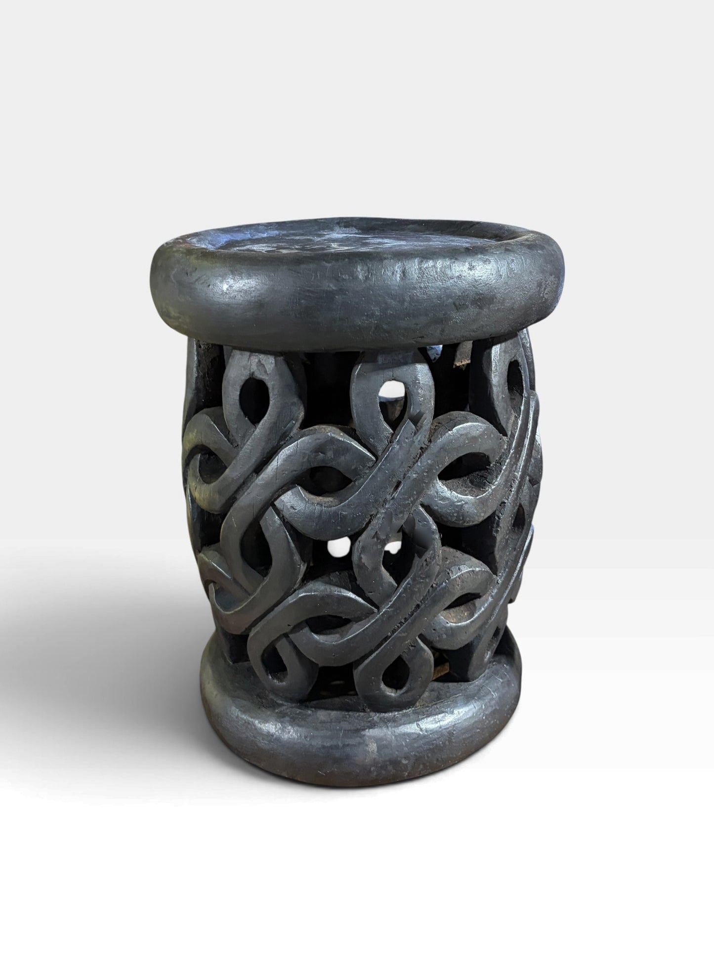 #1282 Vintage Tribal Nobility Wood Bamileke Stool/Table Cameroon 17" H