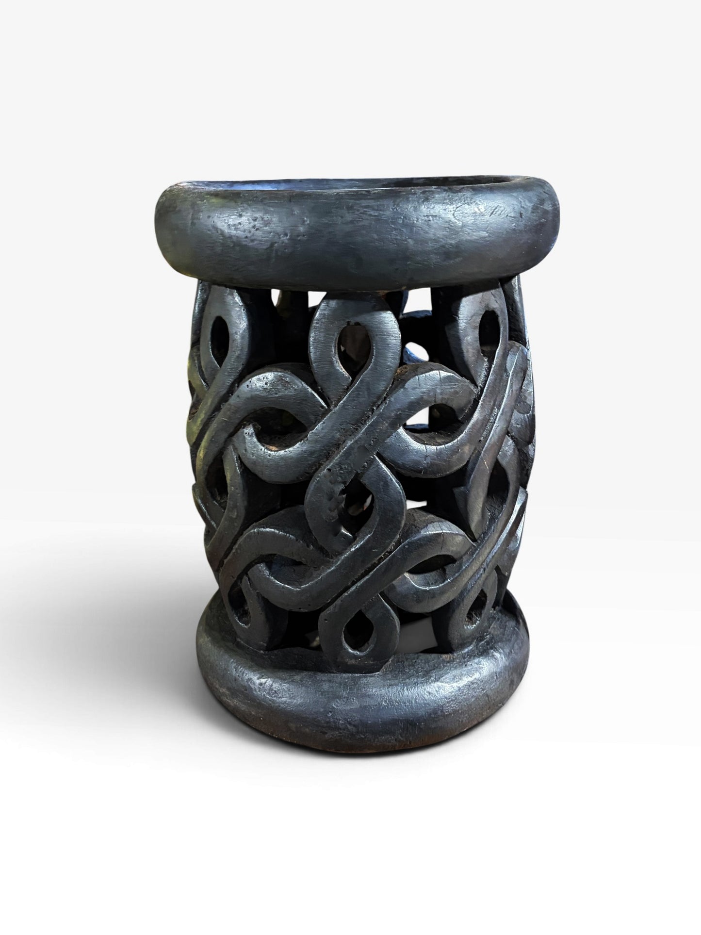 #1282 Vintage Tribal Nobility Wood Bamileke Stool/Table Cameroon 17" H