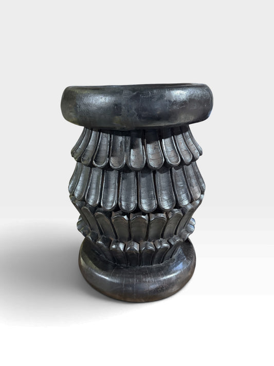 #1283 Vintage Tribal Nobility Wood Bamileke Stool/Table Cameroon 16" H