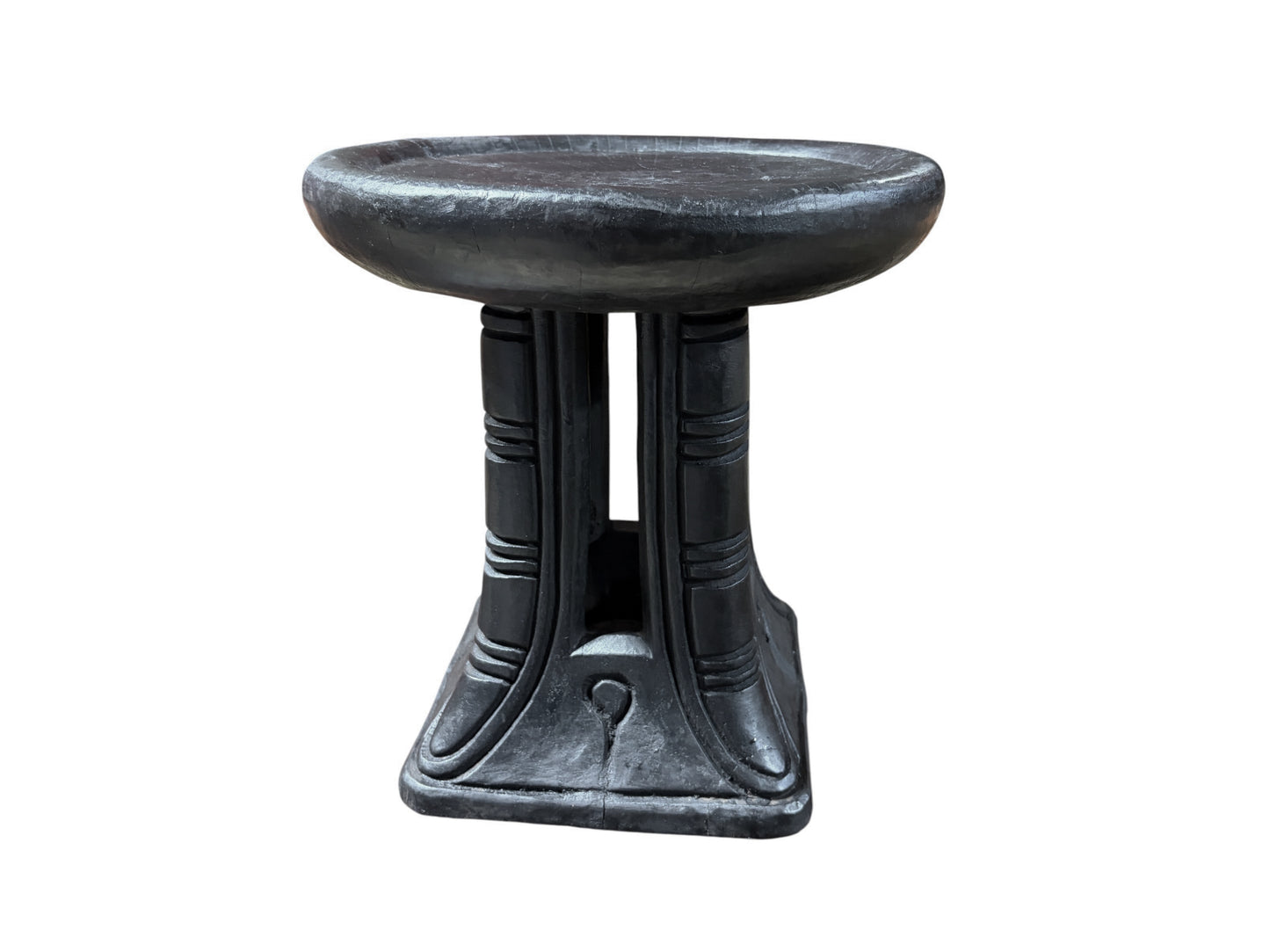 #1272 Vintage Tribal Nobility Bamileke Stool/Table Cameroon 13" H