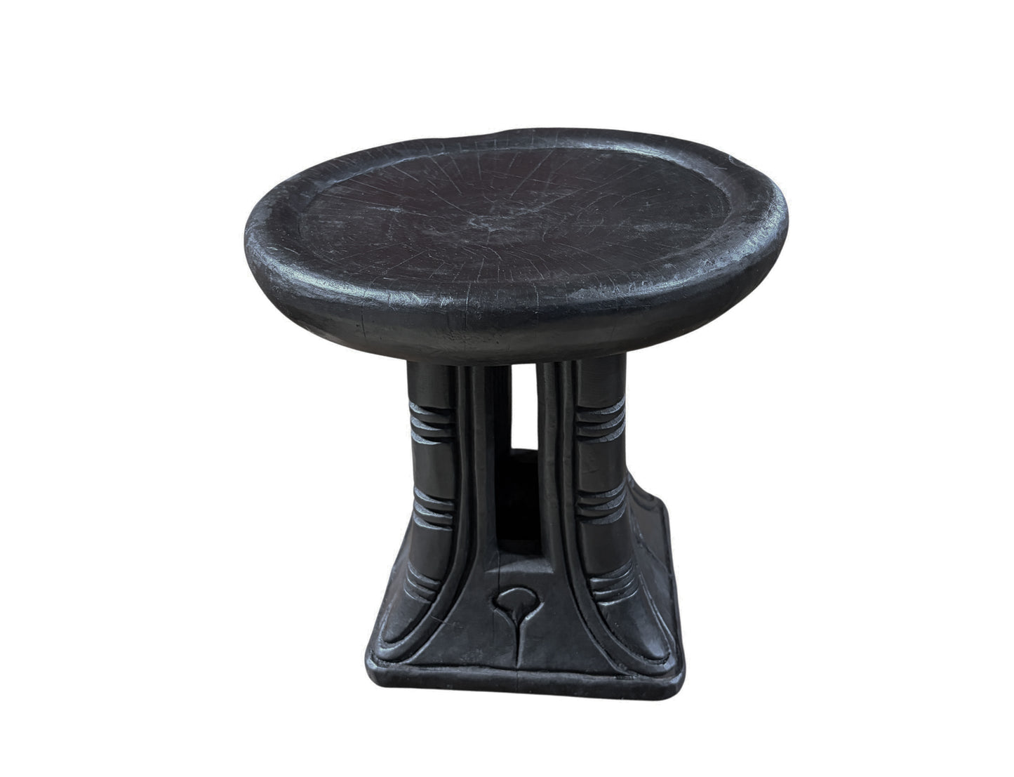 #1272 Vintage Tribal Nobility Bamileke Stool/Table Cameroon 13" H