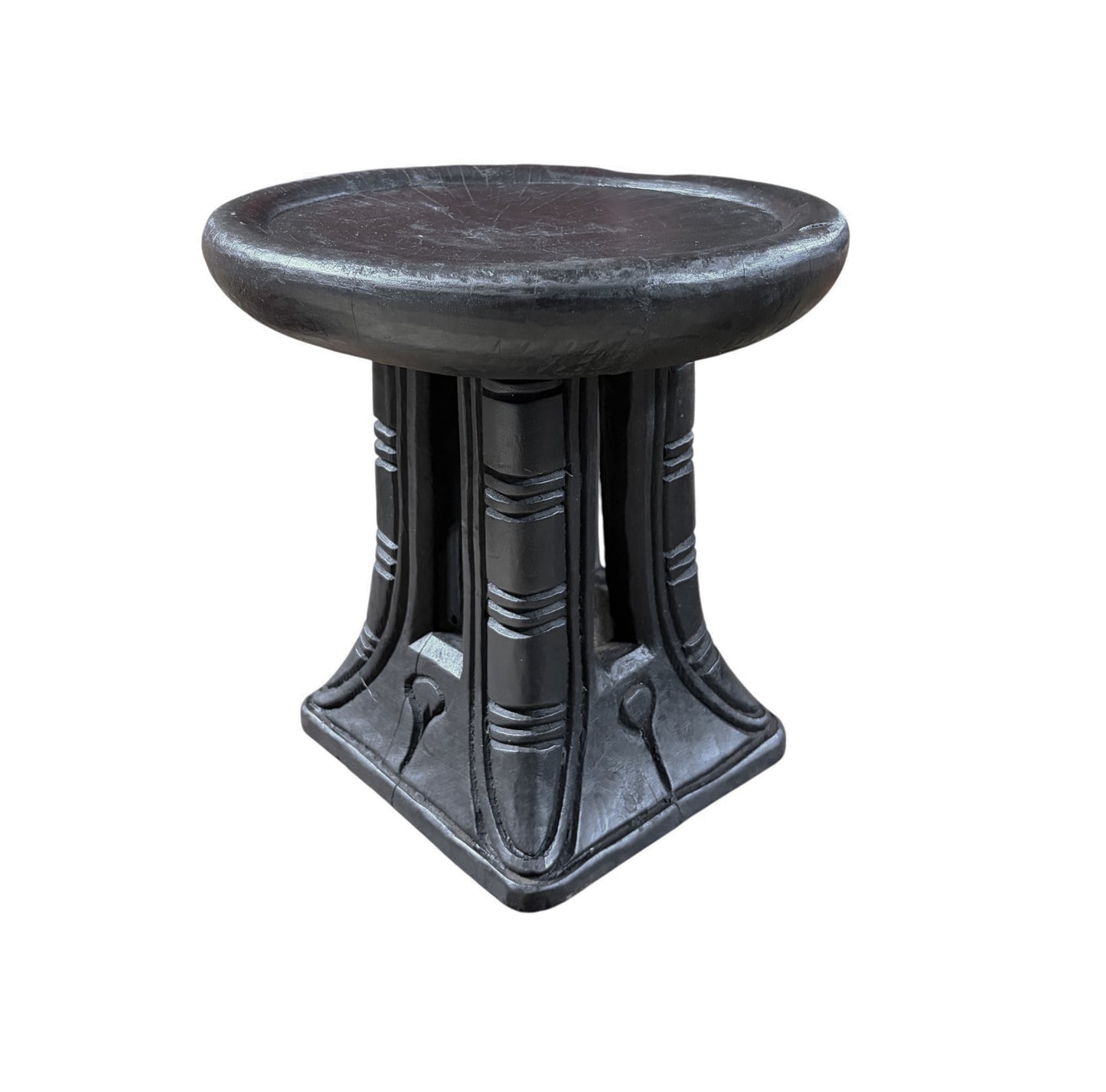 #1272 Vintage Tribal Nobility Bamileke Stool/Table Cameroon 13" H