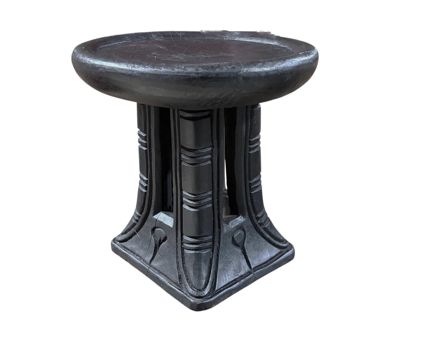 #1272 Vintage Tribal Nobility Bamileke Stool/Table Cameroon 13" H