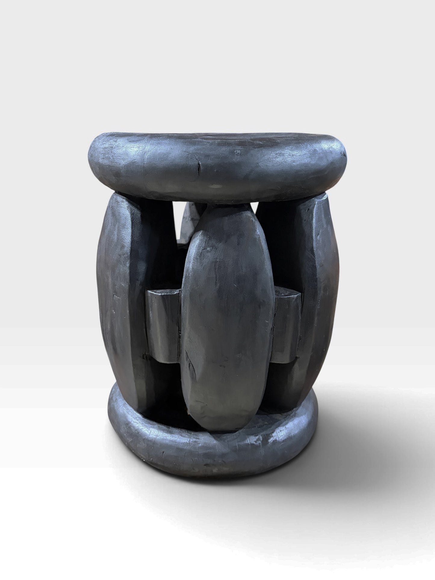 #1284 Vintage Tribal Nobility Wood Bamileke Stool/Table Cameroon 17" H