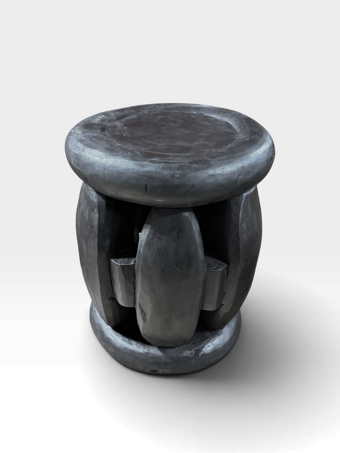 #1284 Vintage Tribal Nobility Wood Bamileke Stool/Table Cameroon 17" H