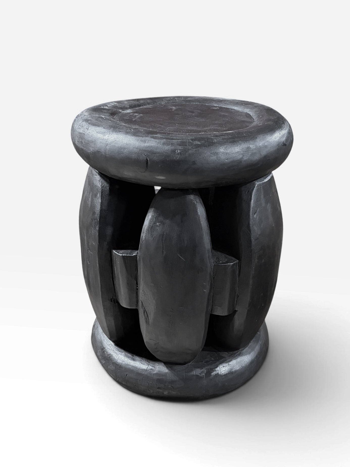 #1284 Vintage Tribal Nobility Wood Bamileke Stool/Table Cameroon 17" H