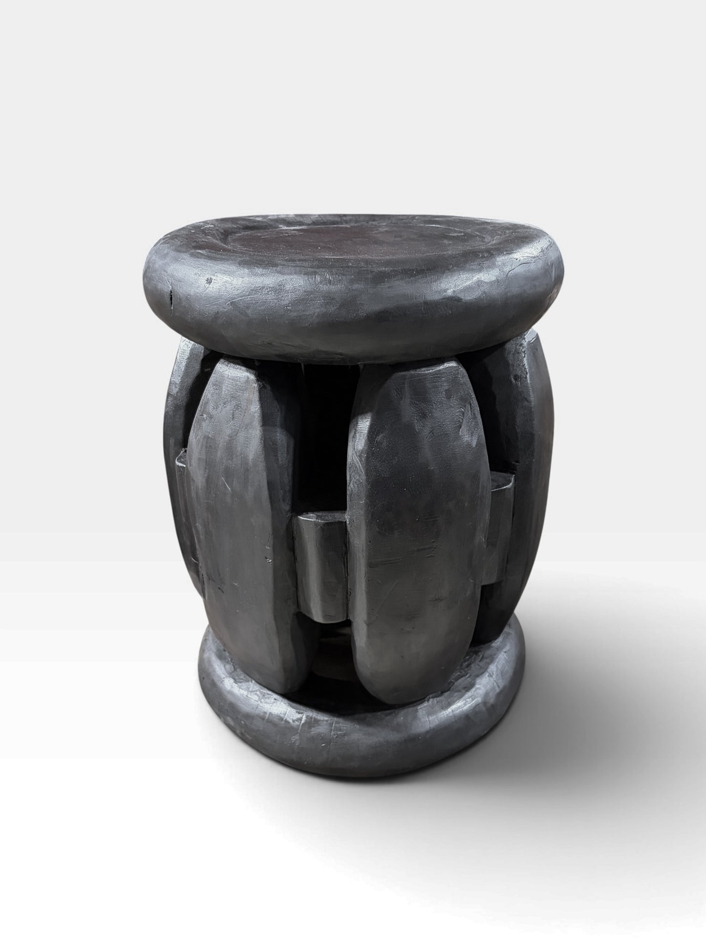 #1284 Vintage Tribal Nobility Wood Bamileke Stool/Table Cameroon 17" H