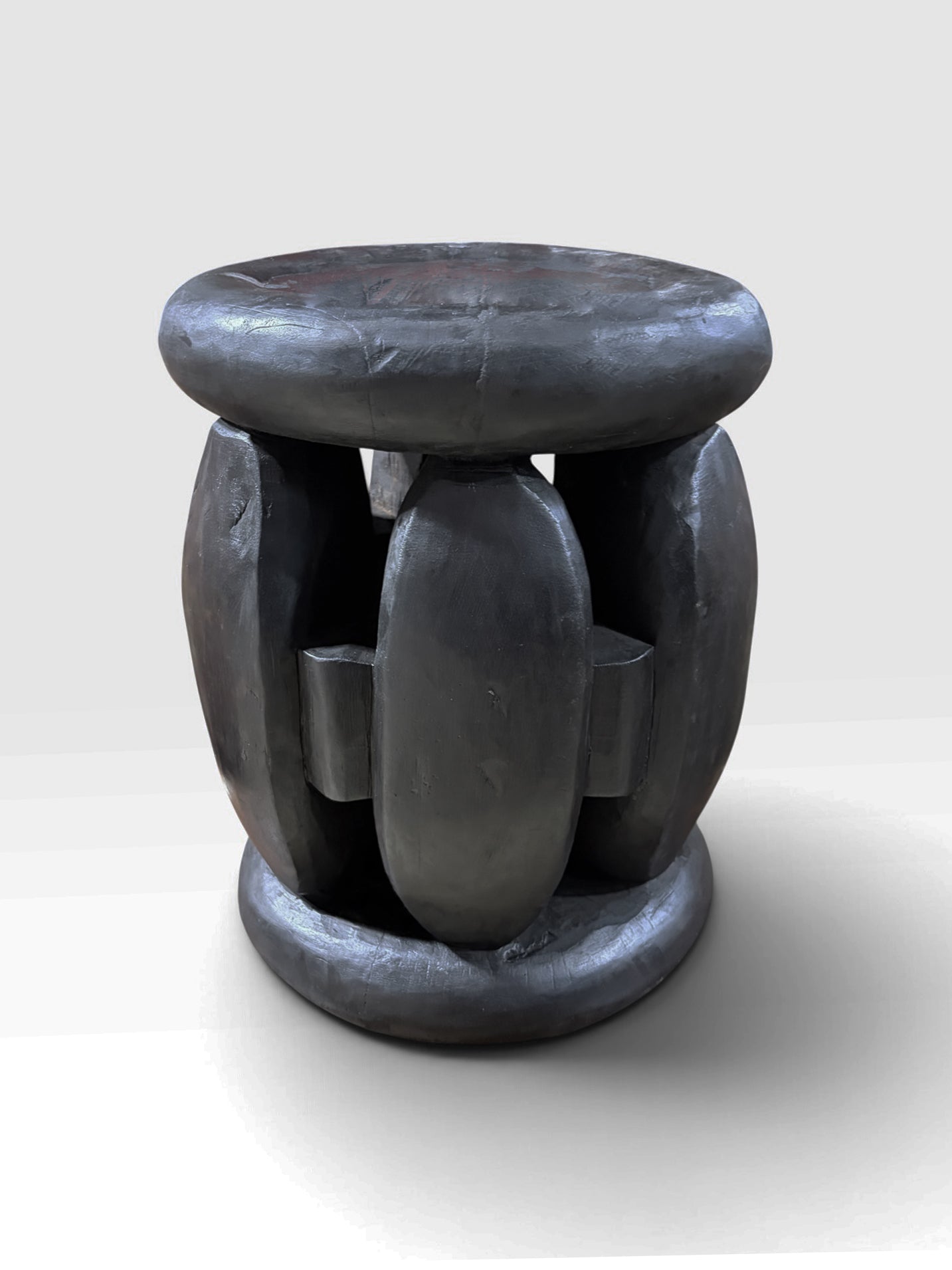 #1284 Vintage Tribal Nobility Wood Bamileke Stool/Table Cameroon 17" H