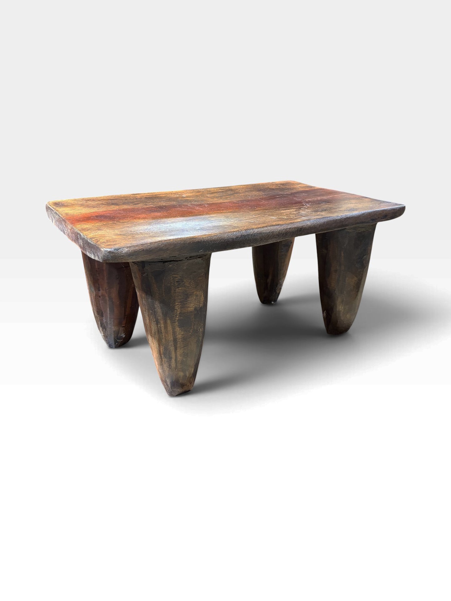 #1285  African Carved Wood Senufo Table/Stool 23" W