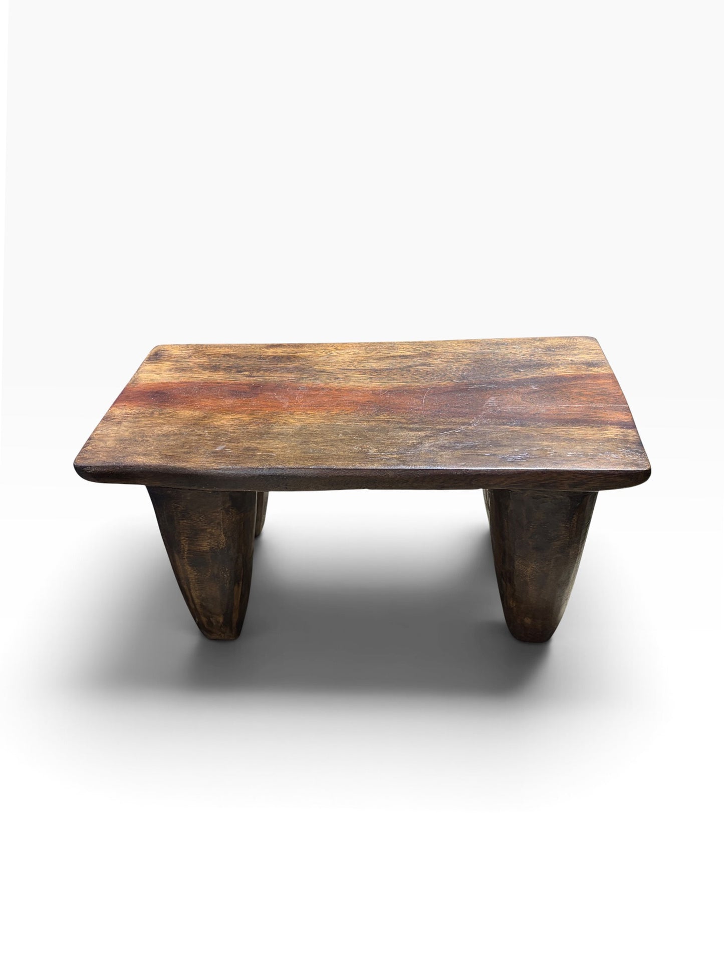 #1285  African Carved Wood Senufo Table/Stool 23" W