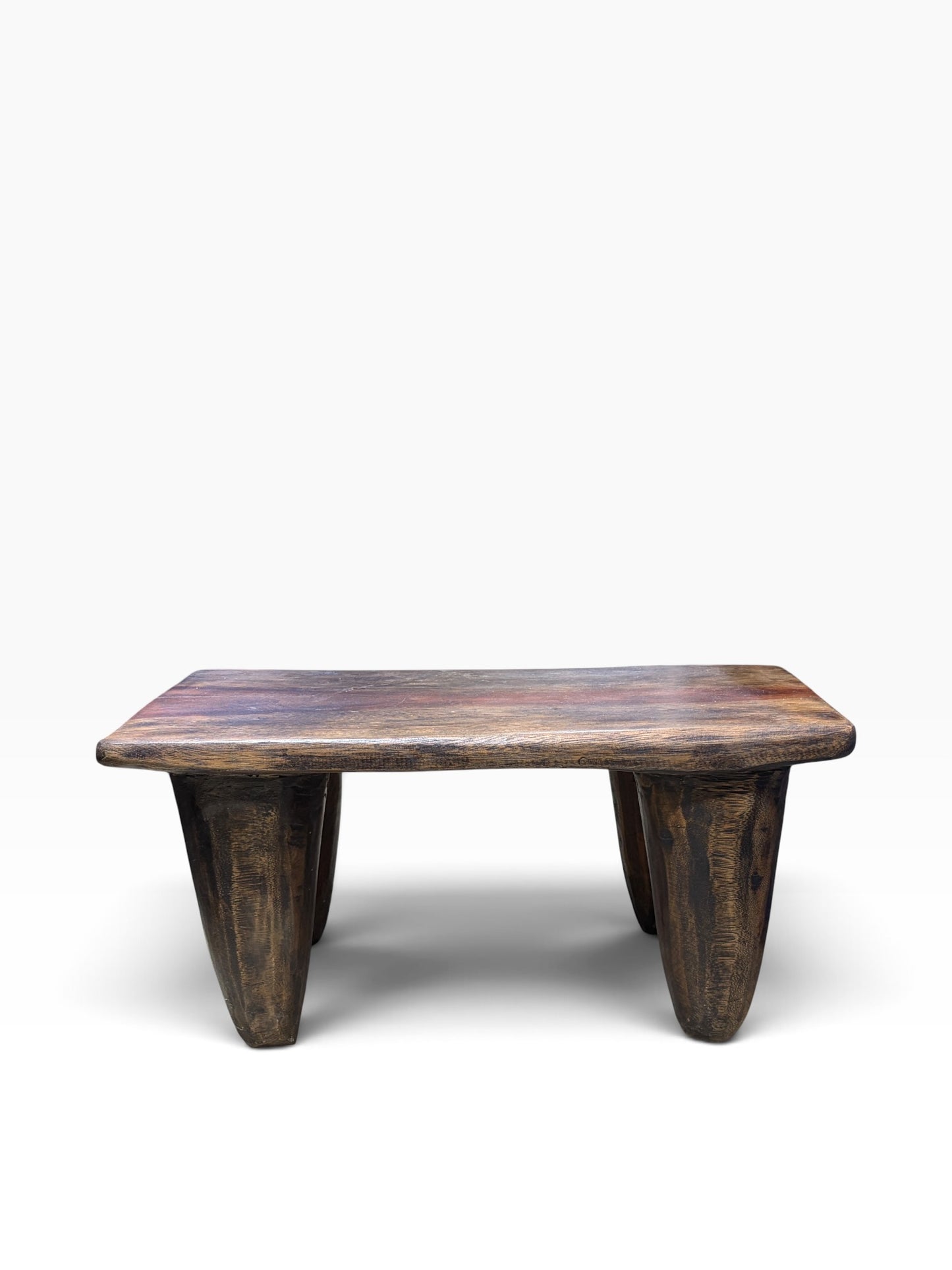 #1285  African Carved Wood Senufo Table/Stool 23" W