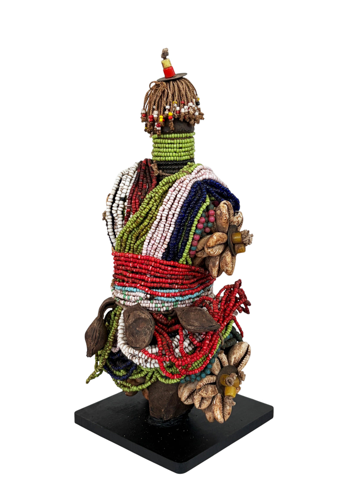 #7226 African Fali Fertility Doll Phallic Cameroon 10" H W/Wood Stand
