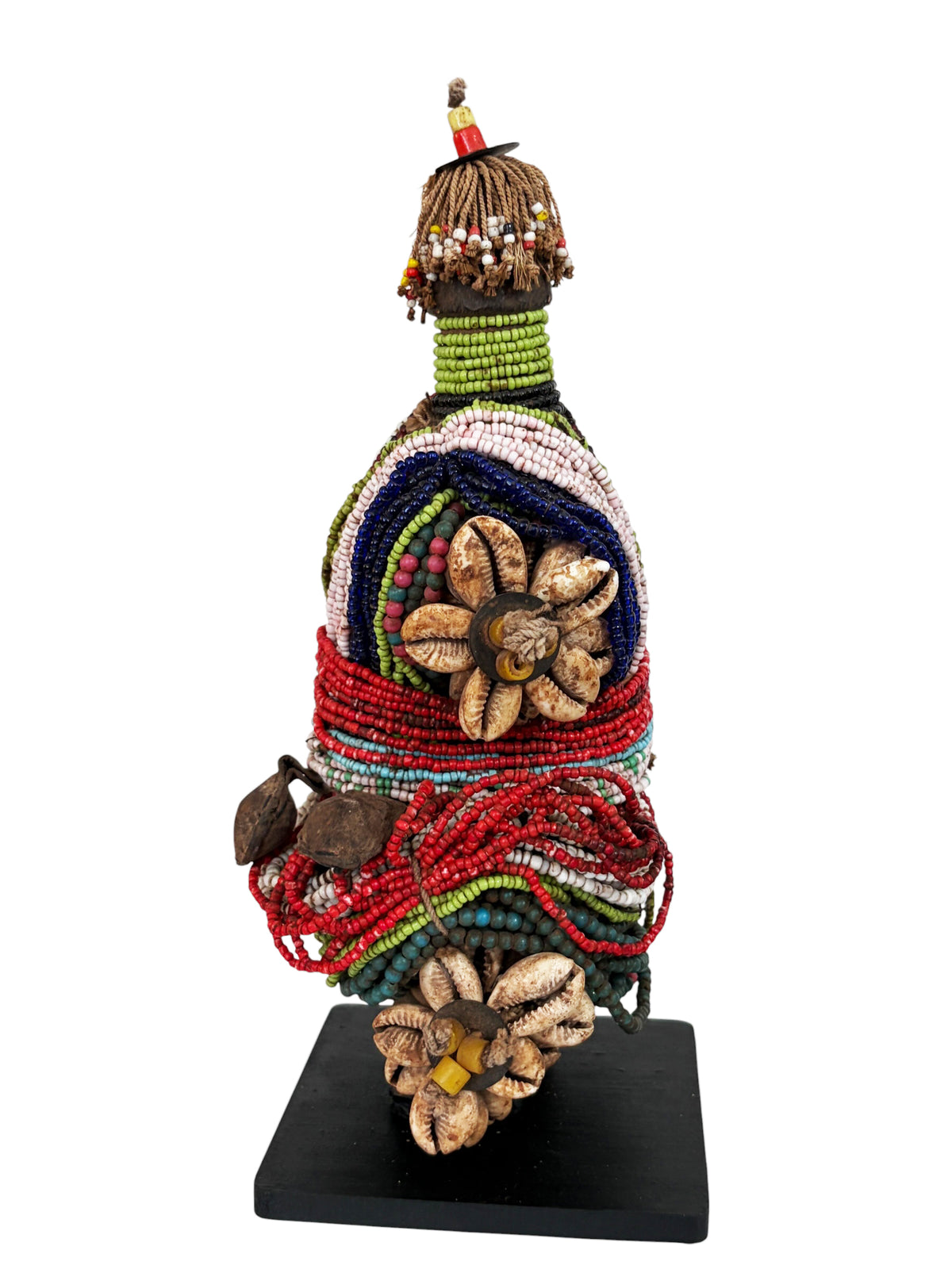 #7226 African Fali Fertility Doll Phallic Cameroon 10" H W/Wood Stand