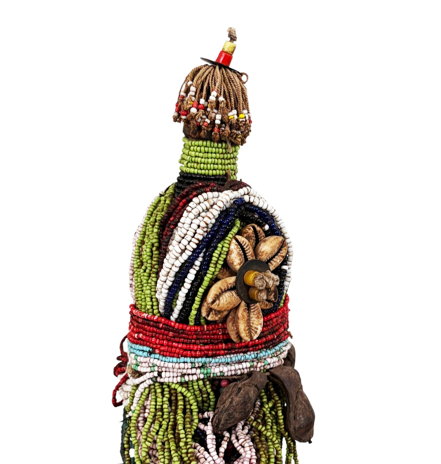 #7226 African Fali Fertility Doll Phallic Cameroon 10" H W/Wood Stand