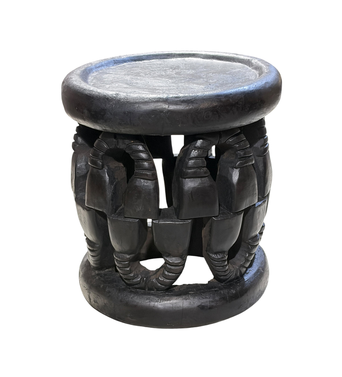 #1288 Vintage  LG  Tribal Nobility Bamileke Stool/Table Cameroon 17" H
