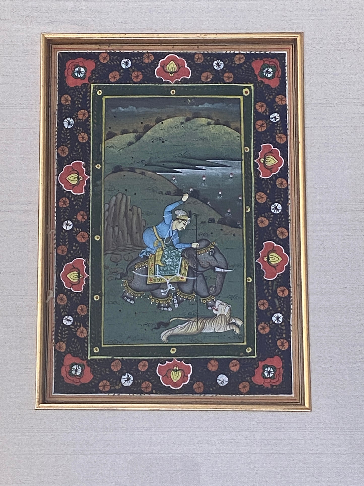 #78 Set of two framed  Indian Miniature Painting  India