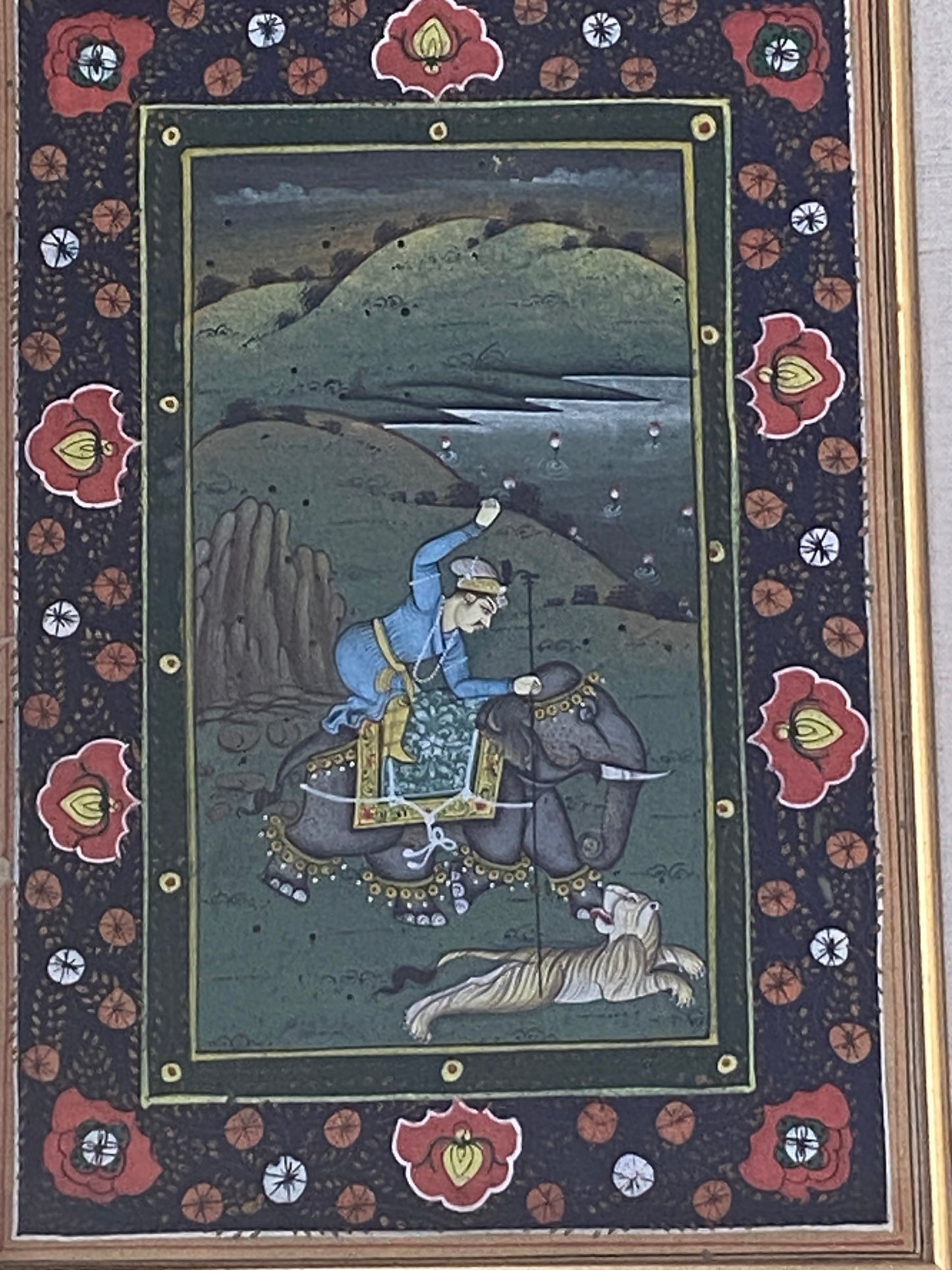 #78 Set of two framed  Indian Miniature Painting  India