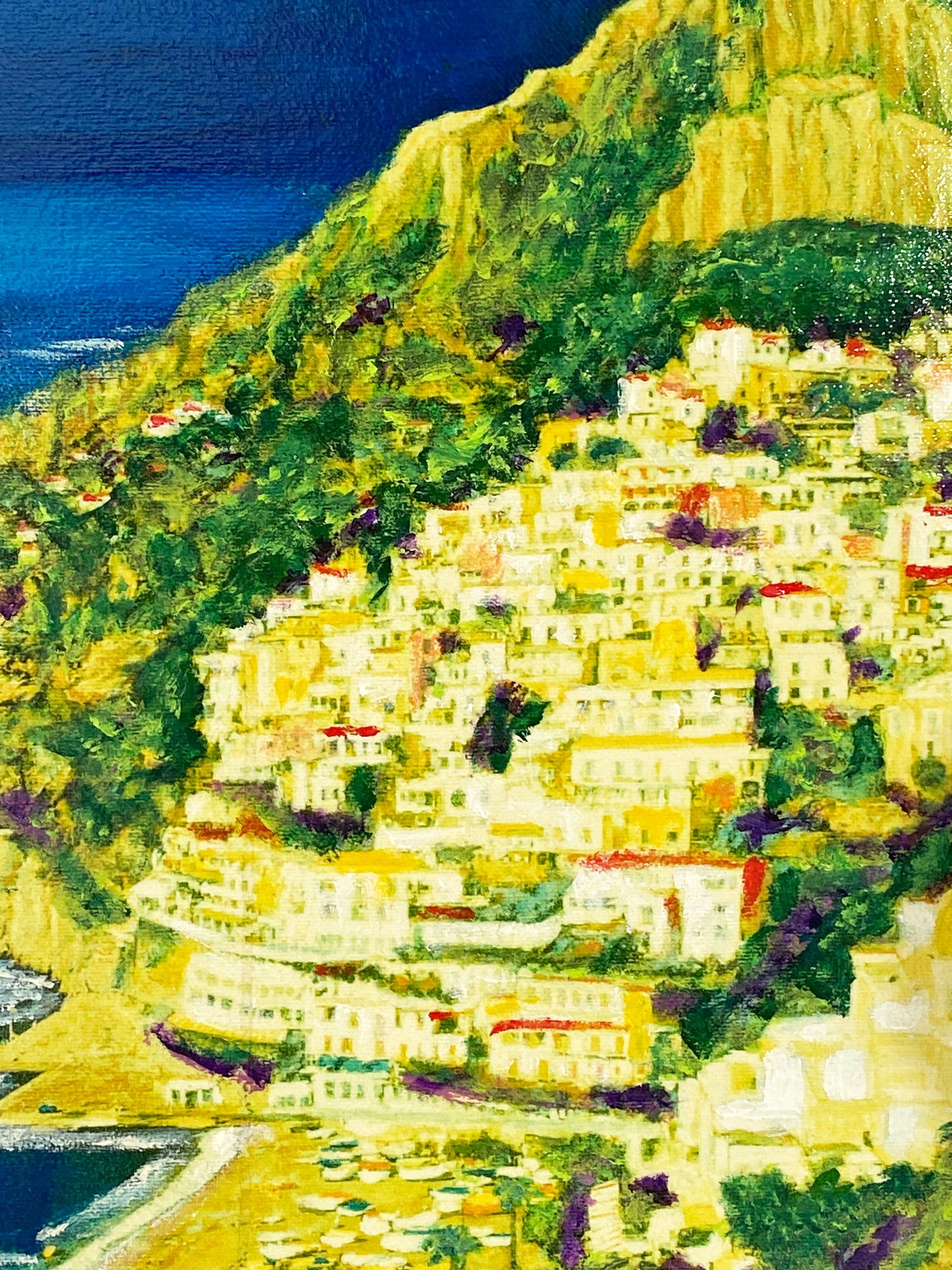 #7050 Costa d'Amalfi Embellished Giclee Painting  16" by 12"