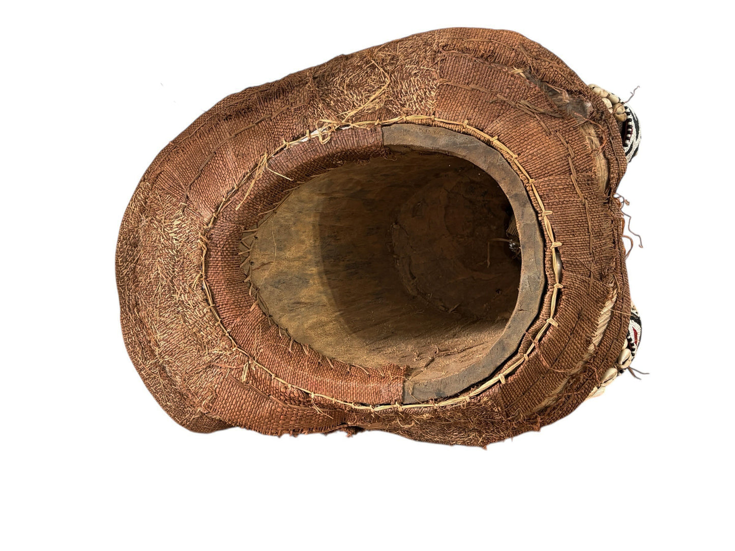 #680 Vintage Large African Tribal Kuba Royal Head Mask Congo 14" H