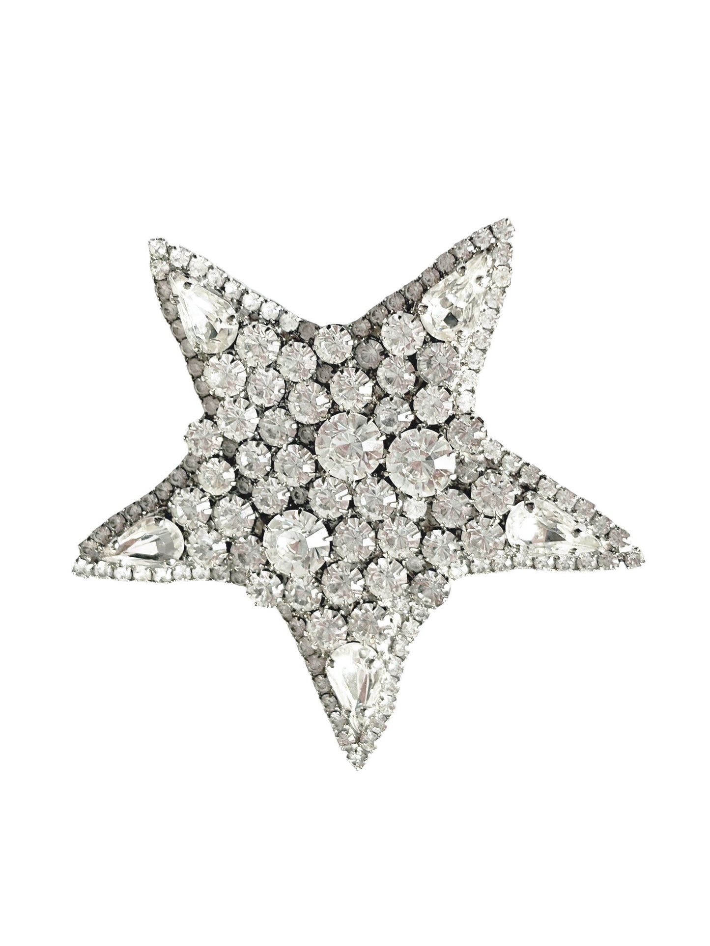 #132 Vintage Star Brooch Rhinestone Faux Diamond Pin